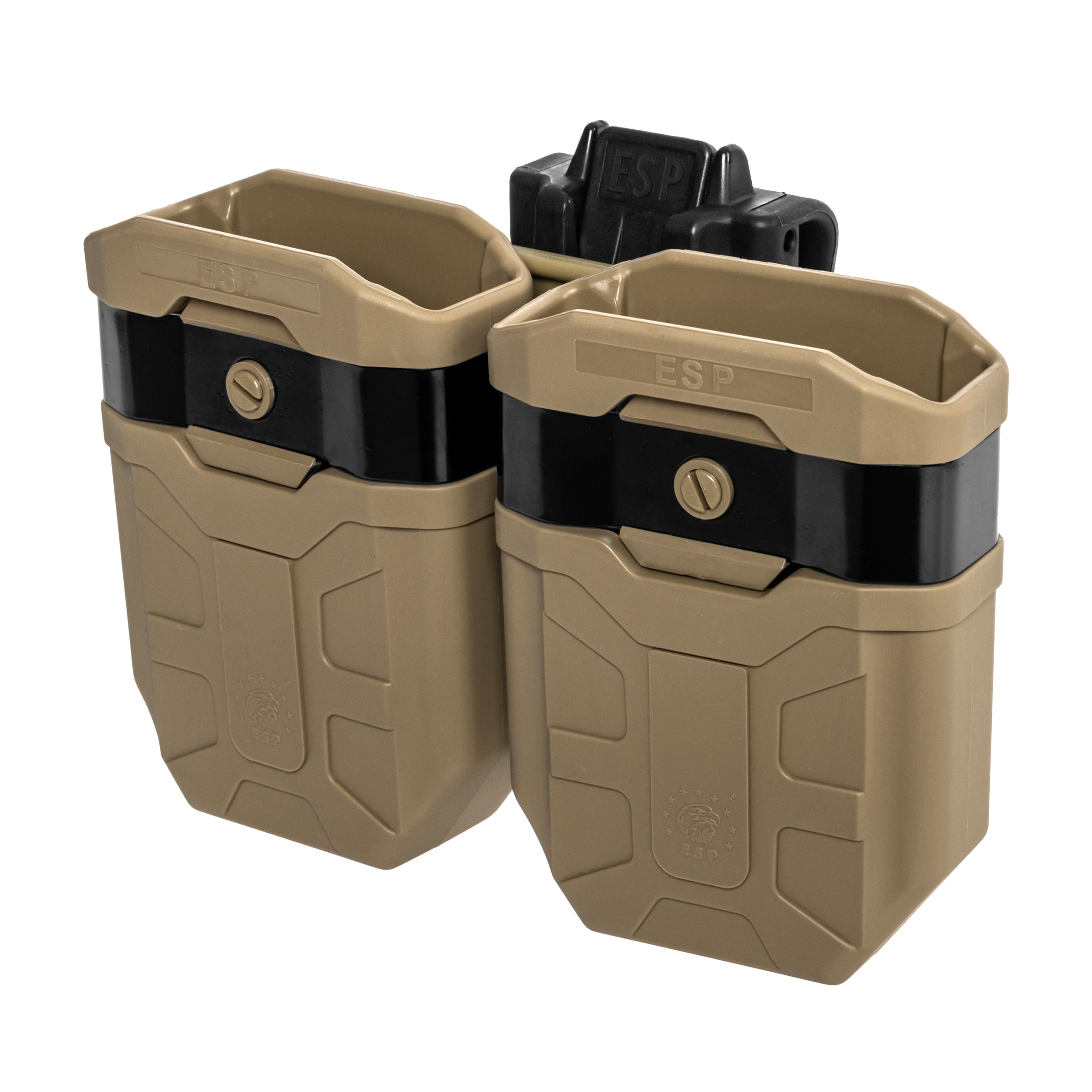 Doppia tasca rotante ESP con attacco UBC-08 per caricatori 7,62 mm - Khaki
