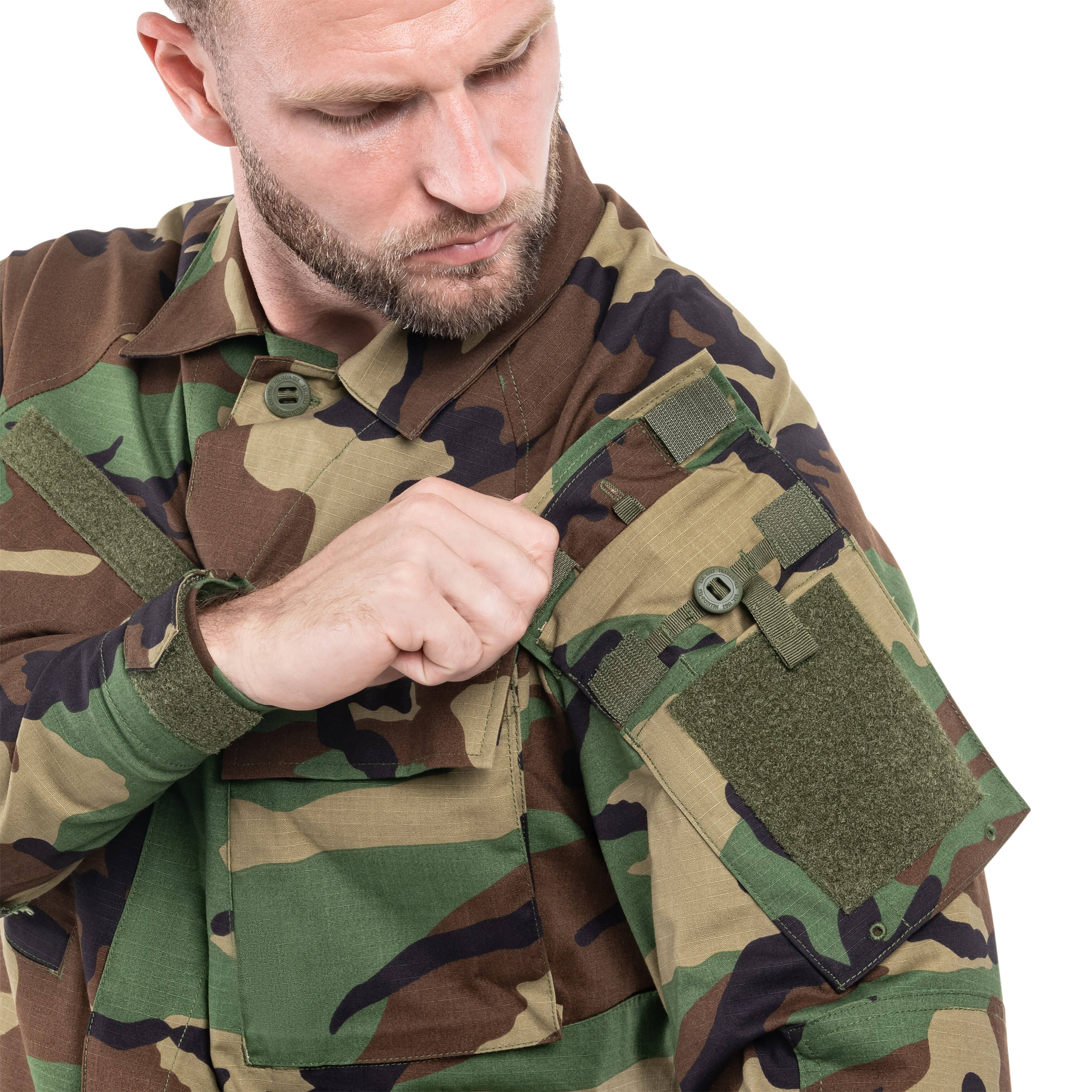 Felpa Helikon-Tex Raid Polycotton Stretch Rip-Stop - US Woodland