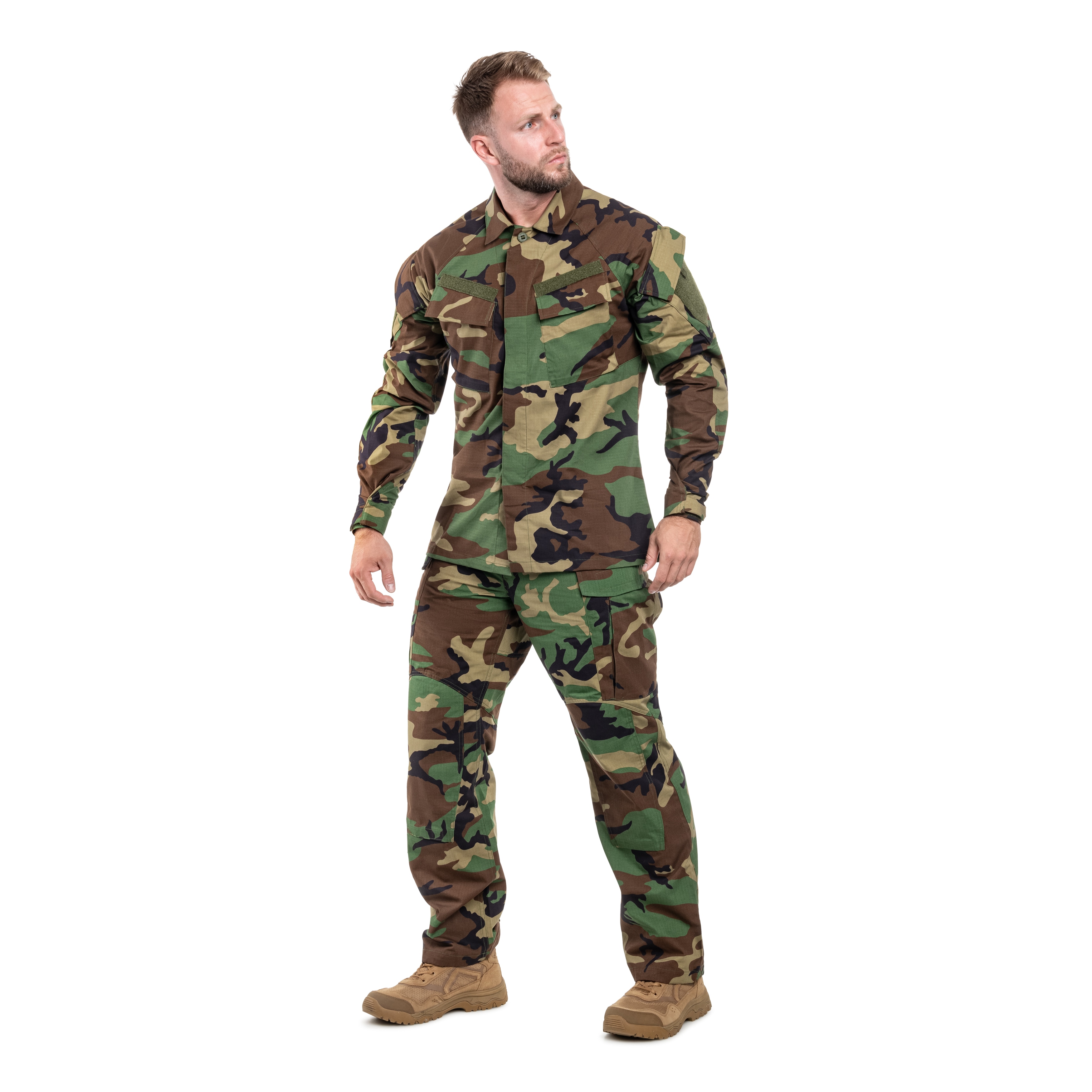 Felpa Helikon-Tex Raid Polycotton Stretch Rip-Stop - US Woodland