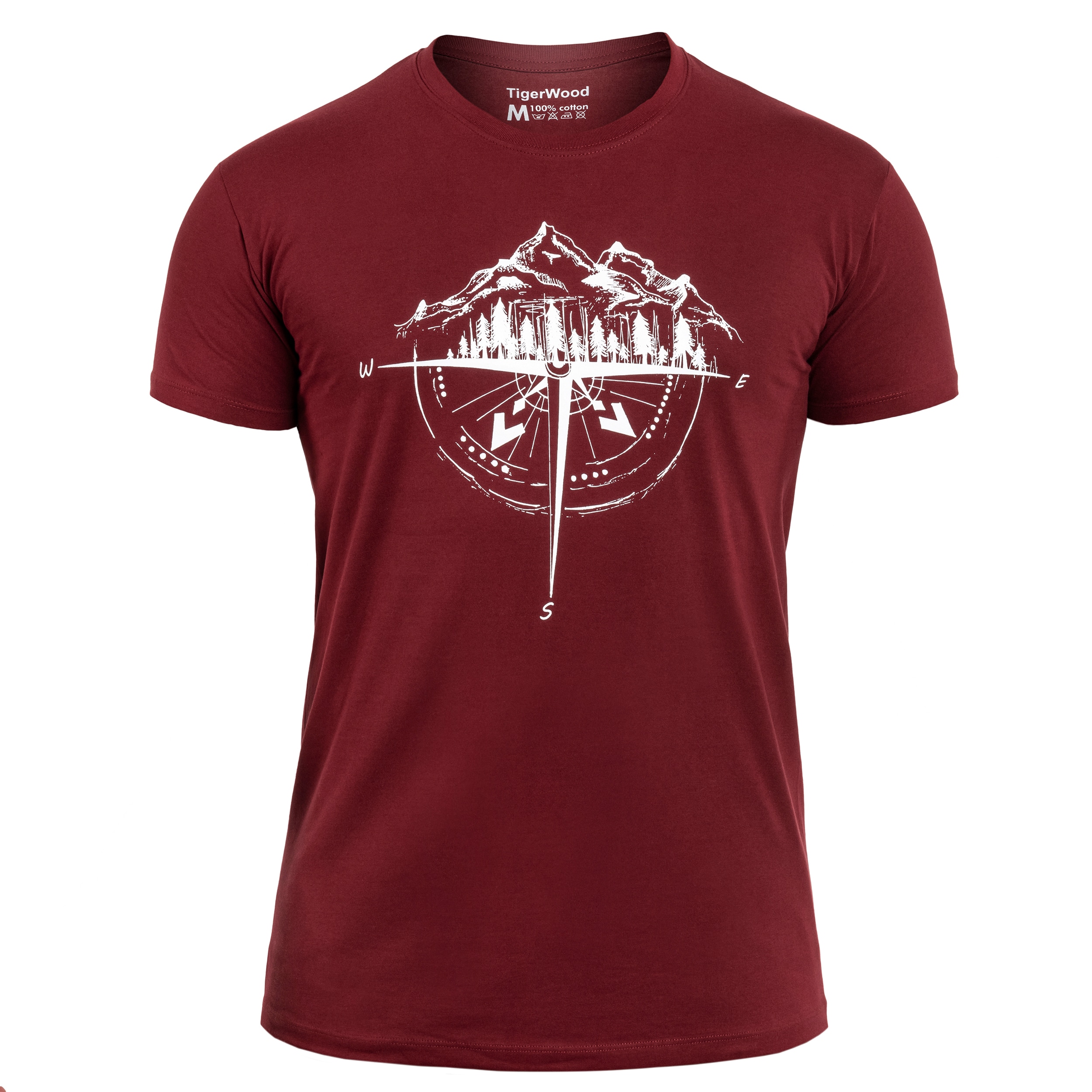 T-shirt TigerWood Rosa dei Venti - Bordeaux