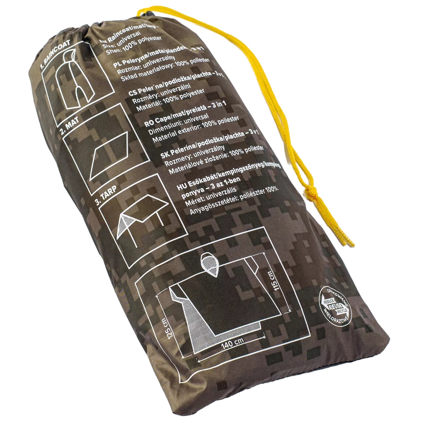 Poncho Magnum Tundra - Green Pixel