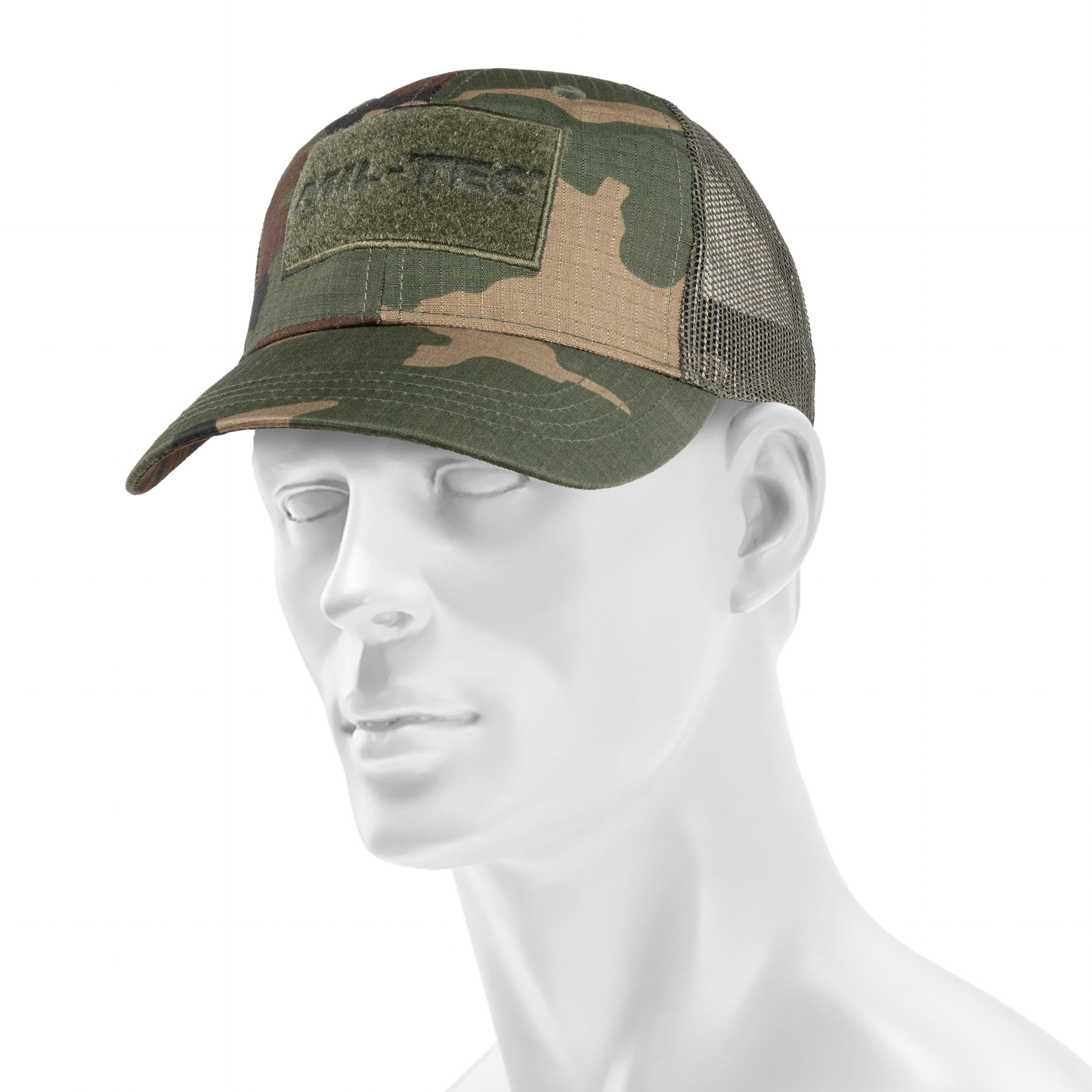 Cappellino con visiera Mil-Tec Trucker Baseball Cap - Woodland