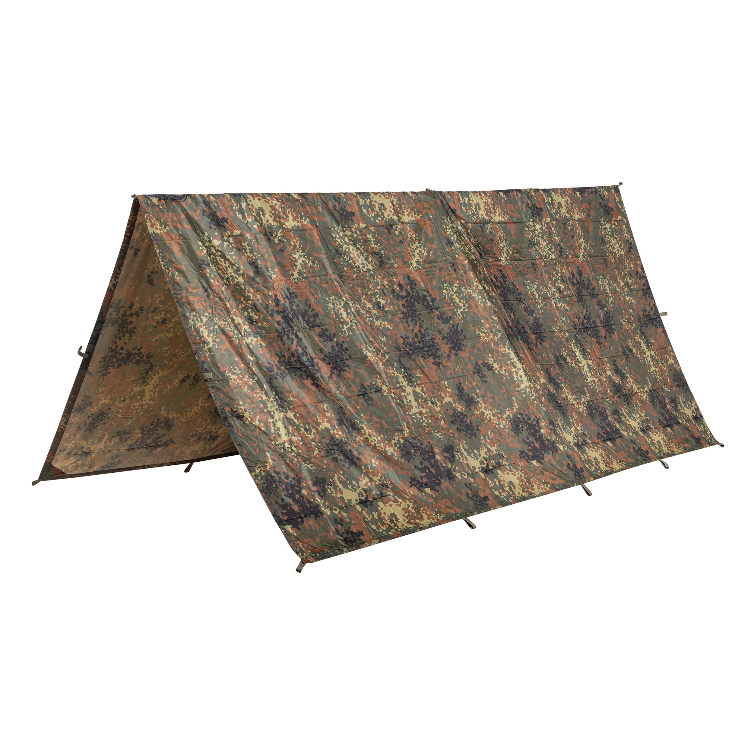Telo da bivacco Mil-Tec Tarp Tarpaulin PE Ripstop 3 x 3 m - Flecktarn