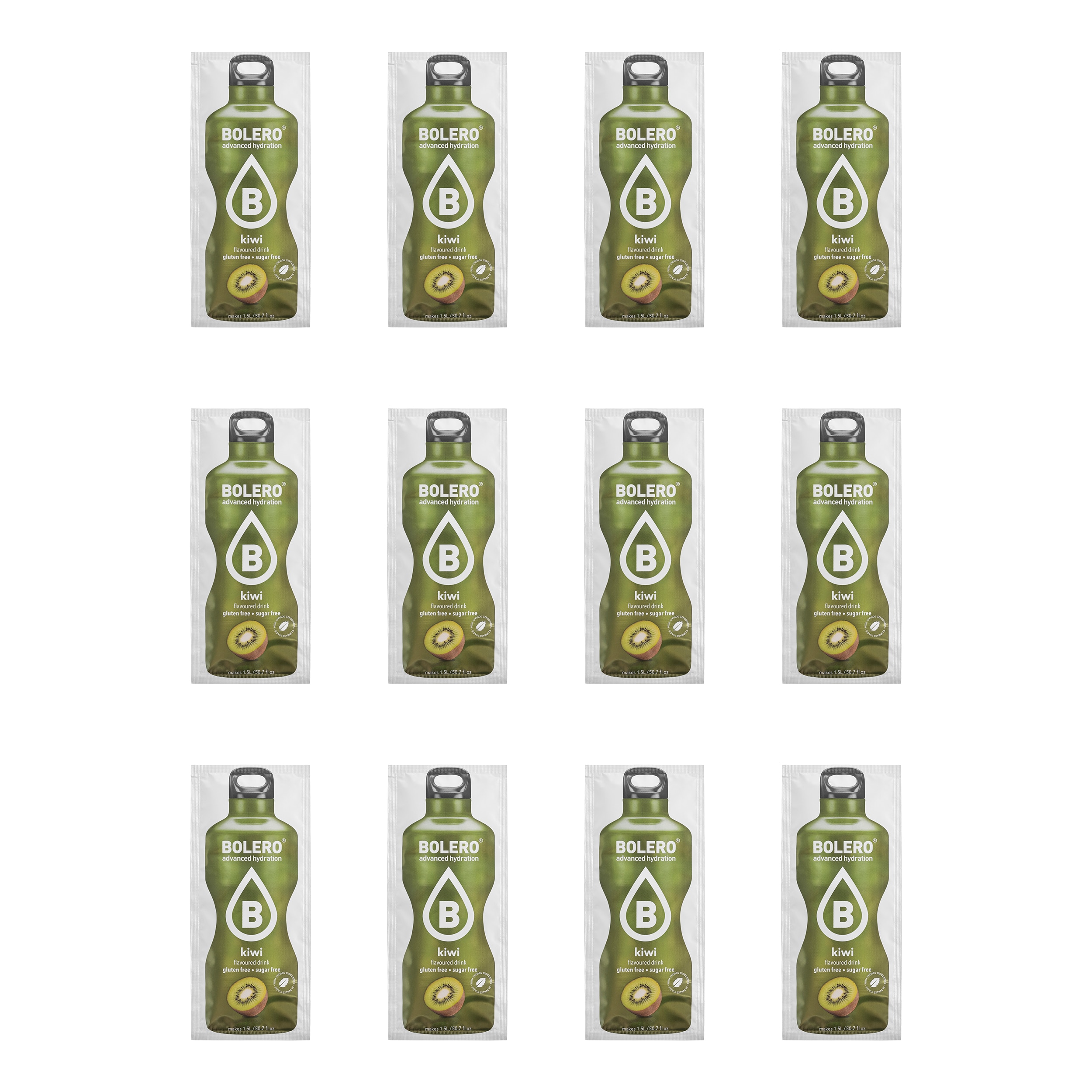Bevanda in polvere Bolero Kiwi con stevia 9 g - 12 pezzi