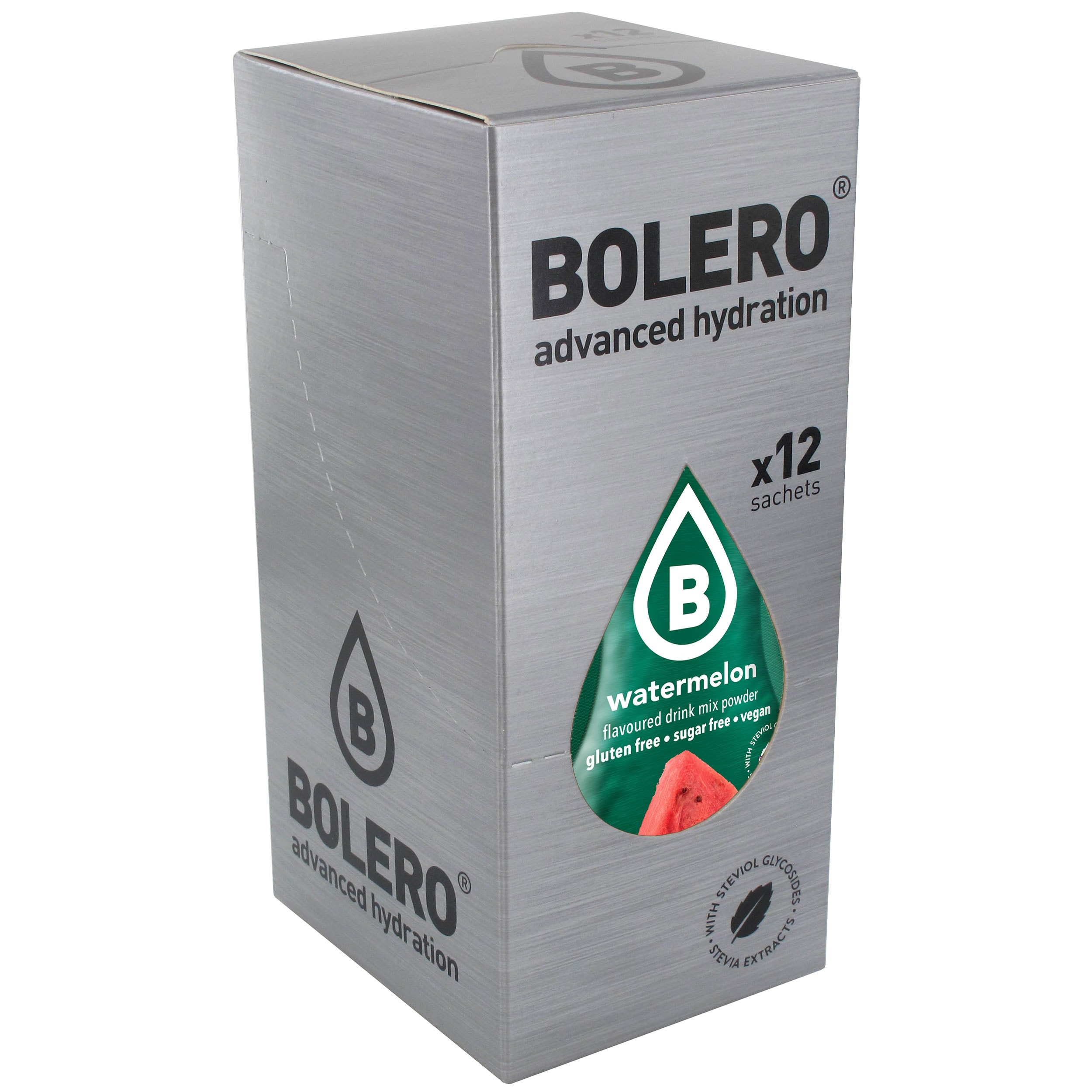 Bevanda in polvere Bolero Watermelon con stevia 9 g - 12 pezzi