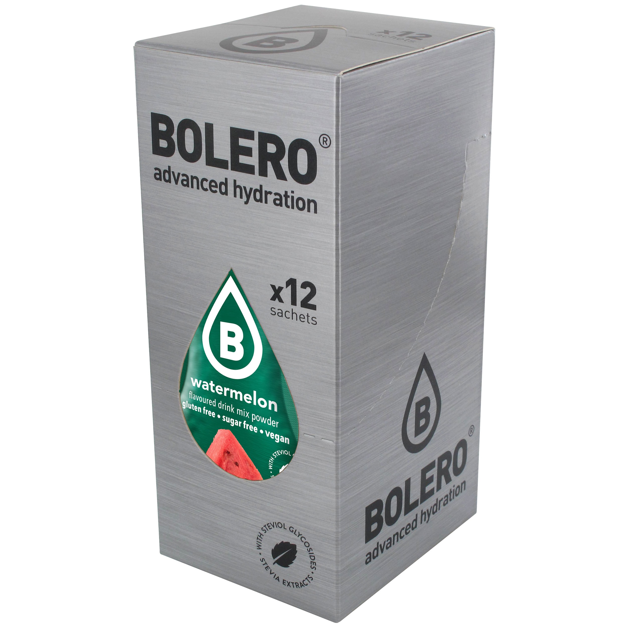 Bevanda in polvere Bolero Watermelon con stevia 9 g - 12 pezzi