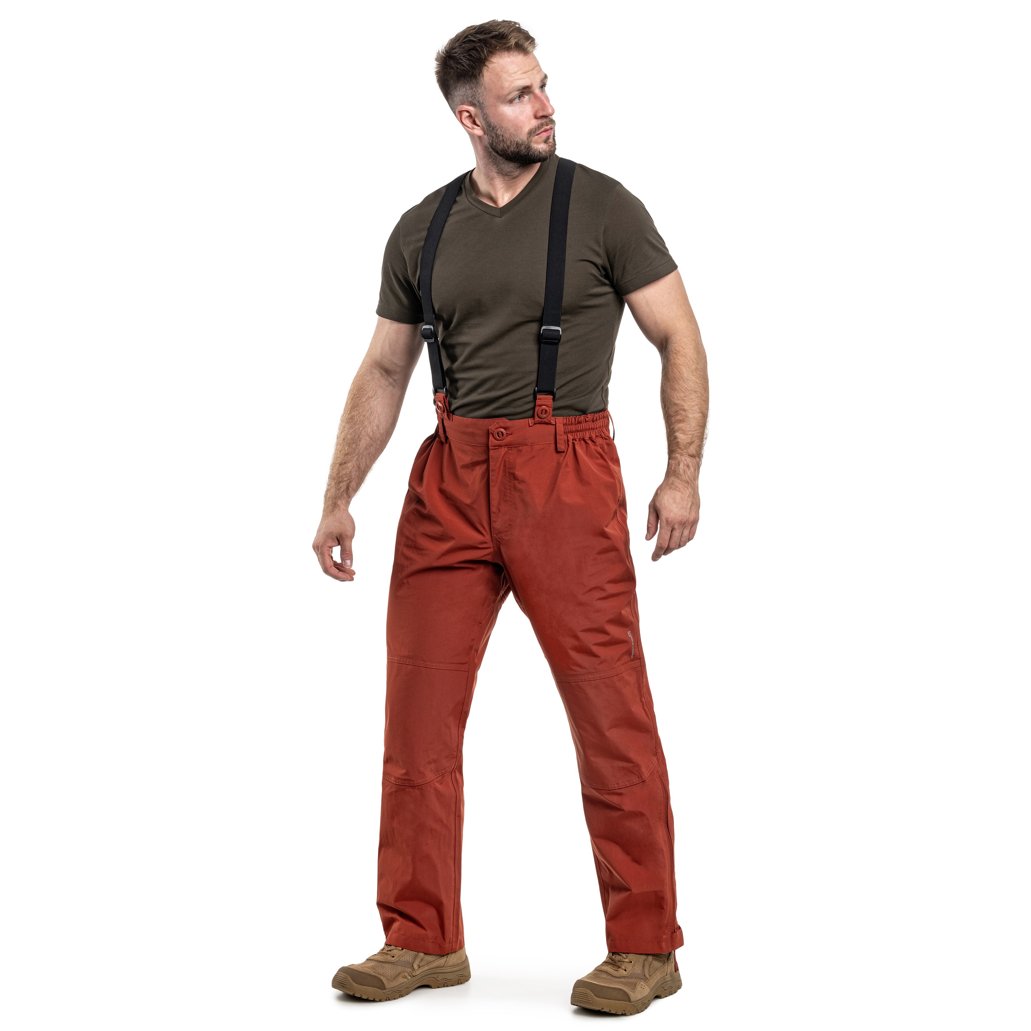 Pantaloni Pentagon Hurricane con bretelle - Maroon Red