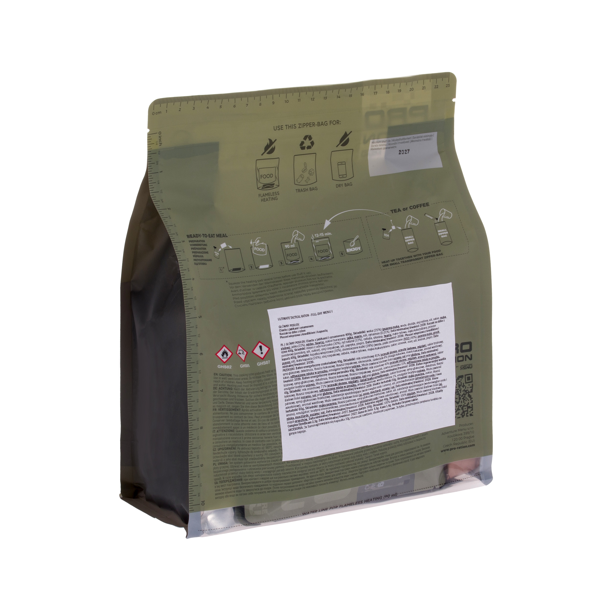 Razione alimentare Pro Ration Ultimate Tactical Ration Full-Day Menu I