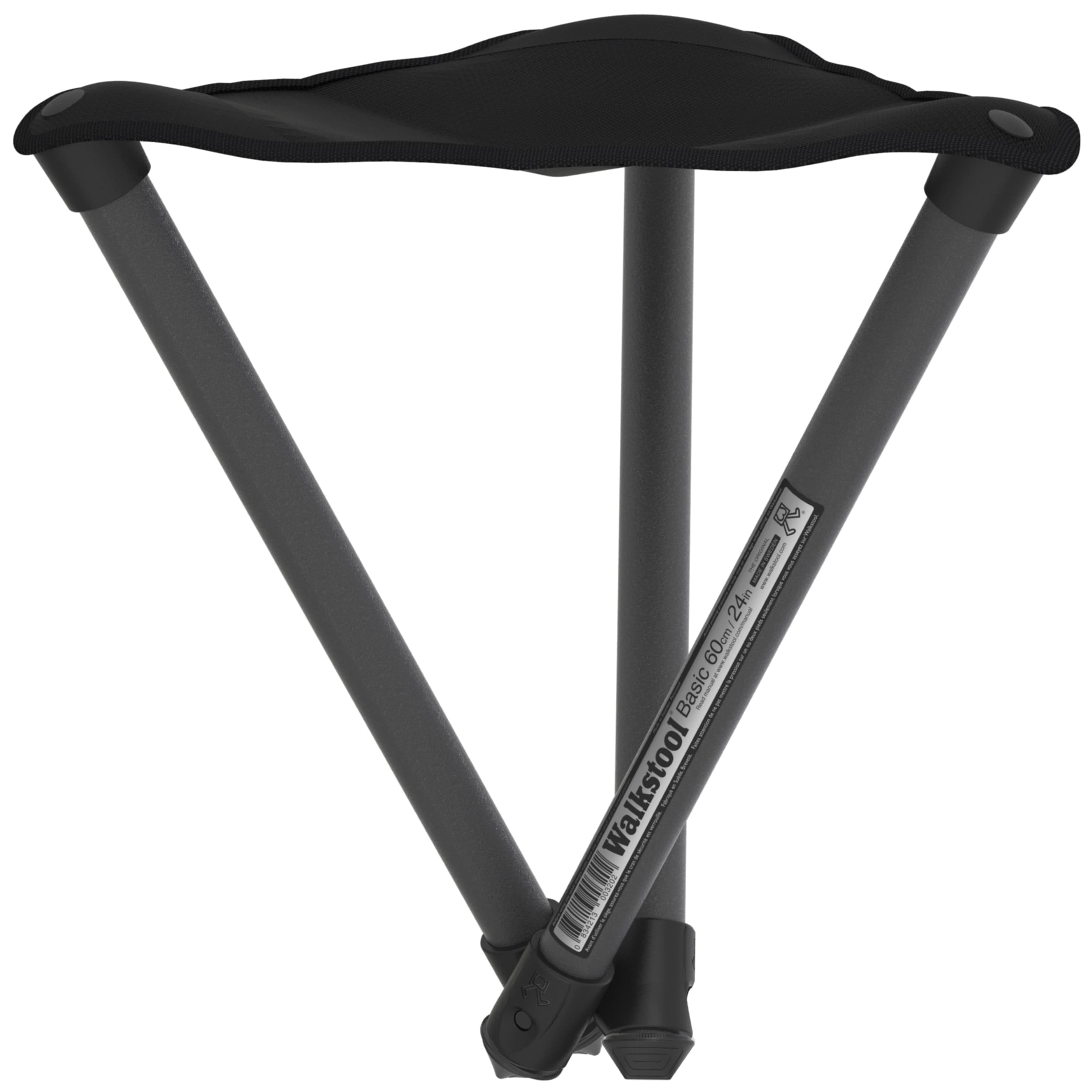 Sedia pieghevole Walkstool Basic 60 - Black/Grey
