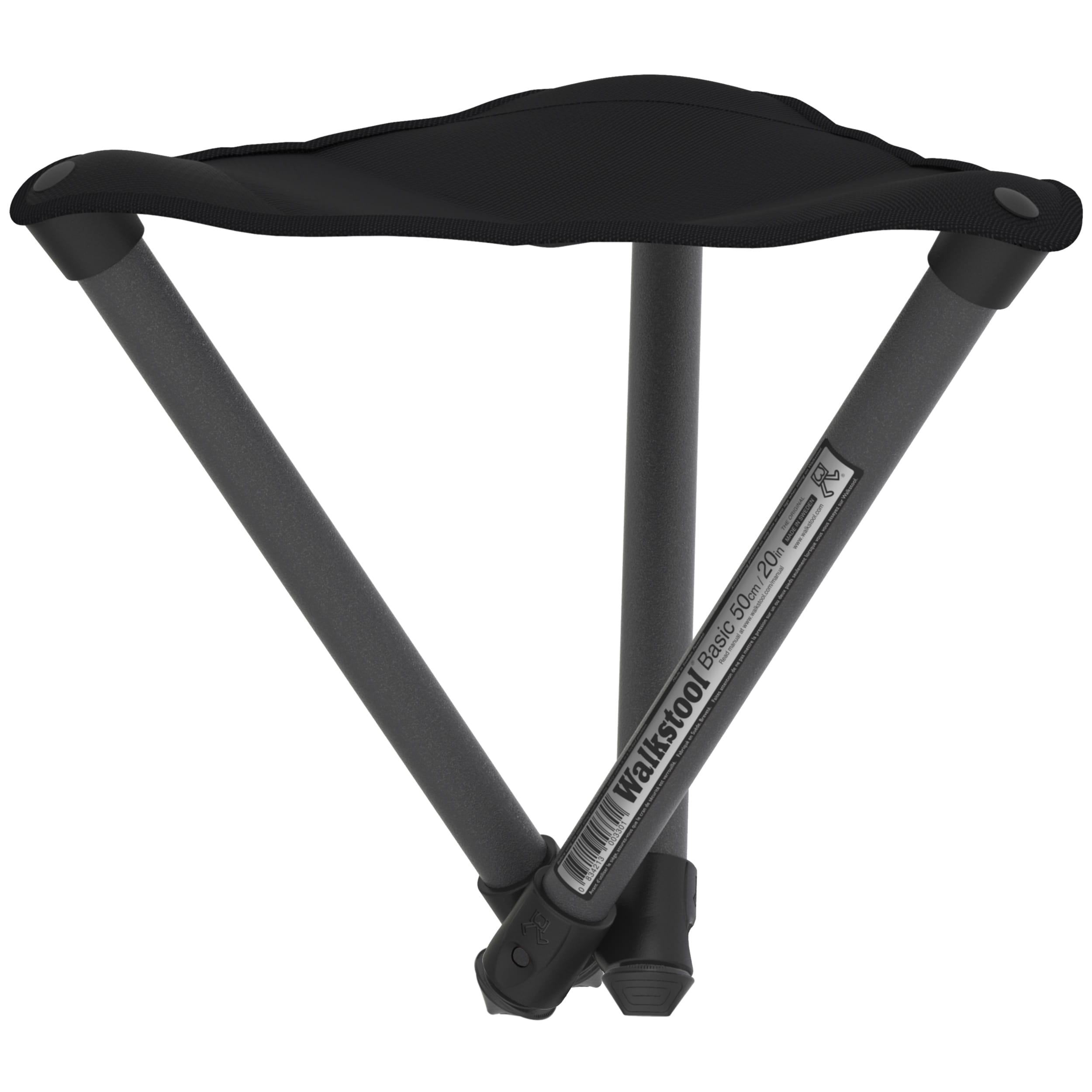 Sedia pieghevole da viaggio Walkstool Basic 50 - Black/Grey