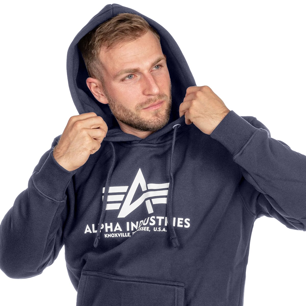 Felpa con cappuccio Alpha Industries Basic Hoody - Navy
