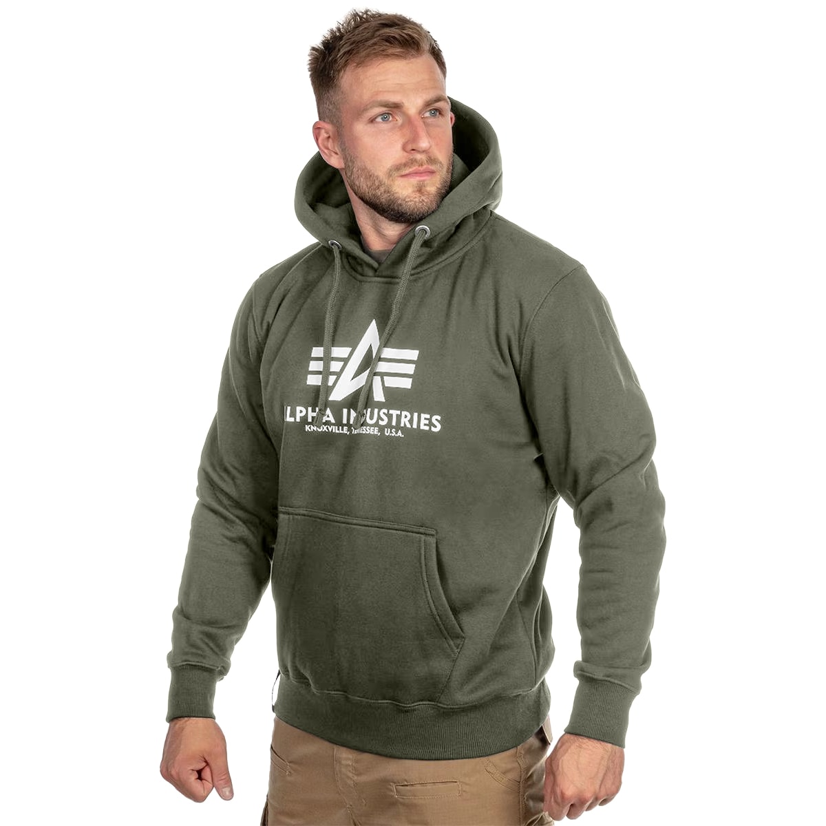 Felpa con cappuccio Alpha Industries Basic - Dark Olive