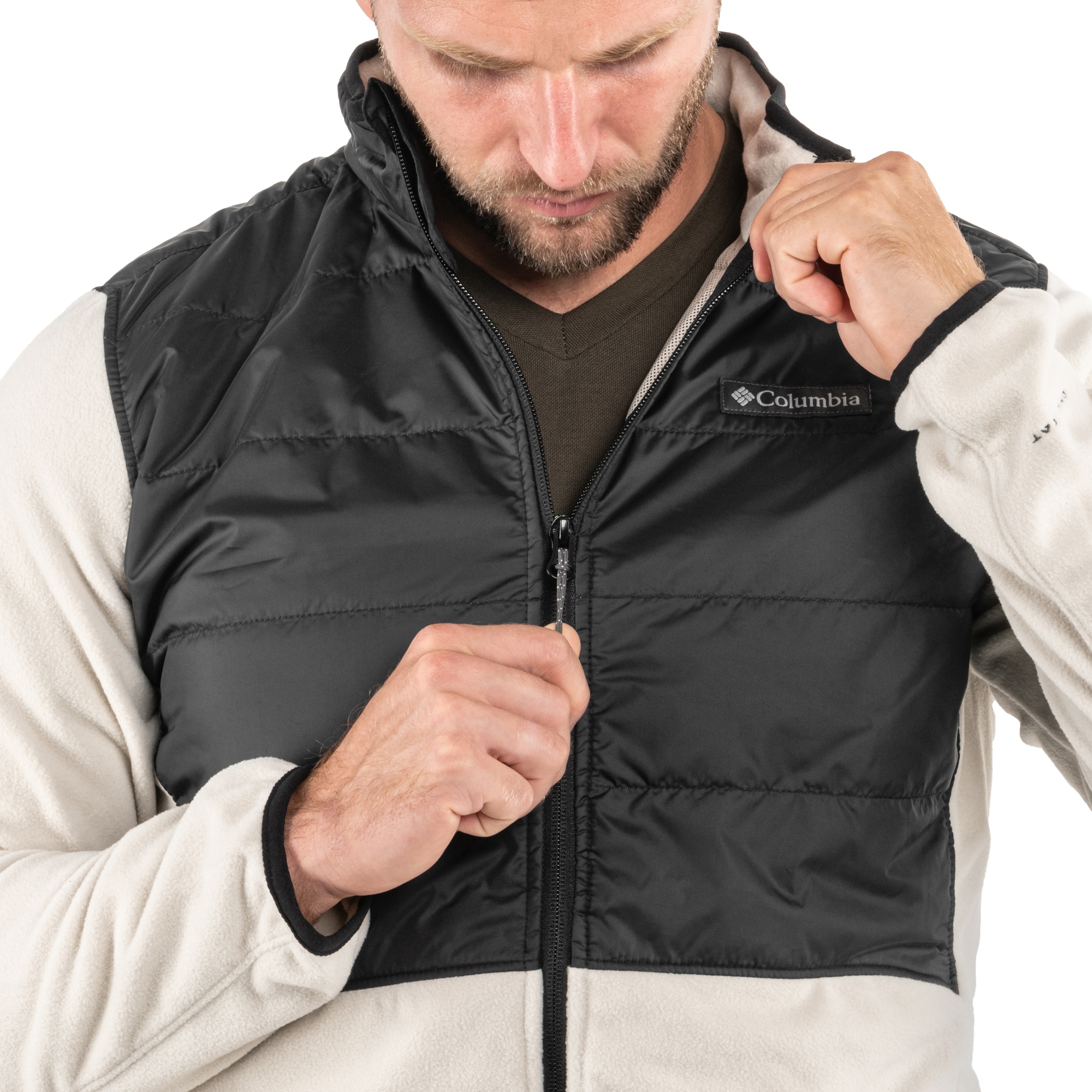 Felpa Columbia Basin Butte II Hybrid Fleece Jacket - Dark Stone