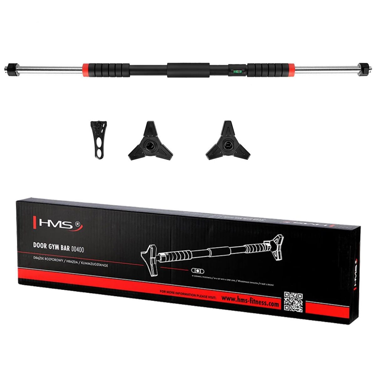 Barra per trazioni estensibile HMS 70-100 cm con livella - a pressione
