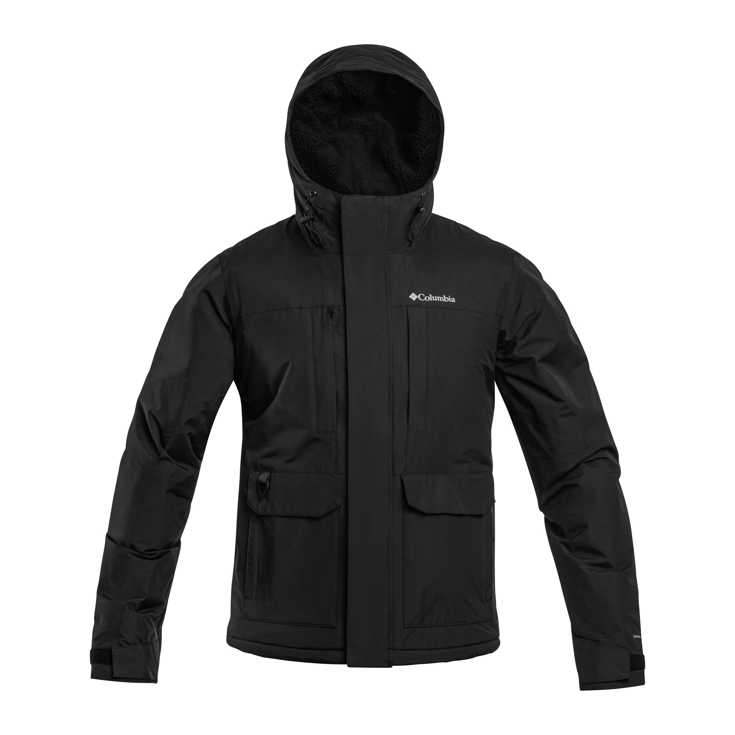 Giacca Columbia Landroamer Sherpa Foderata Impermeabile con Cappuccio - Black