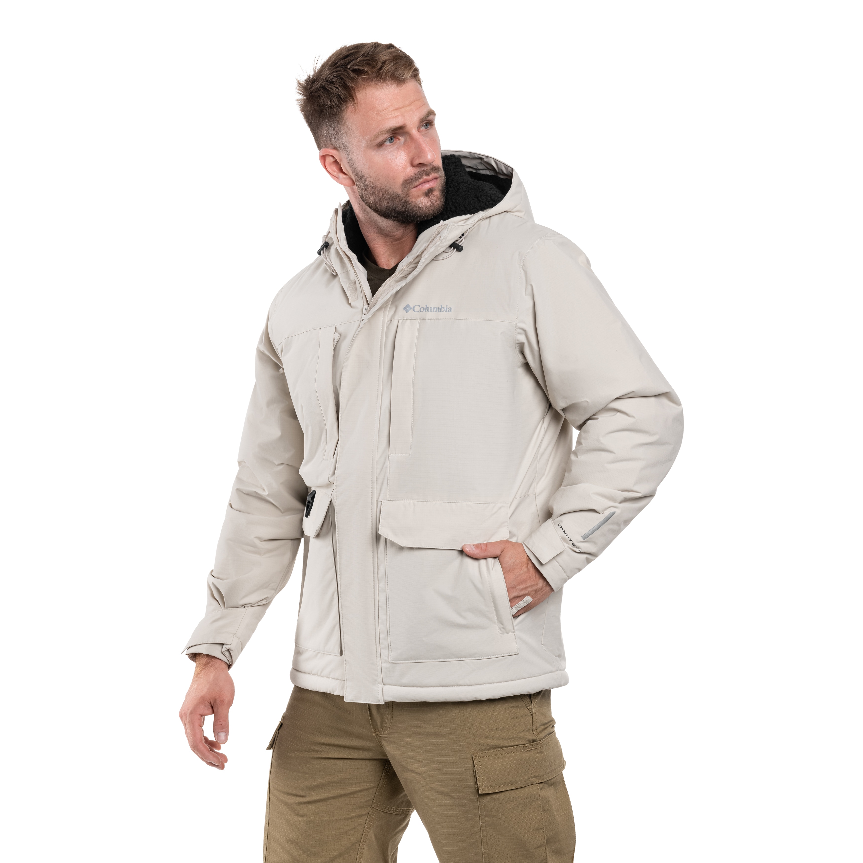 Giacca impermeabile con cappuccio Columbia Landroamer Sherpa Lined - Dark Stone