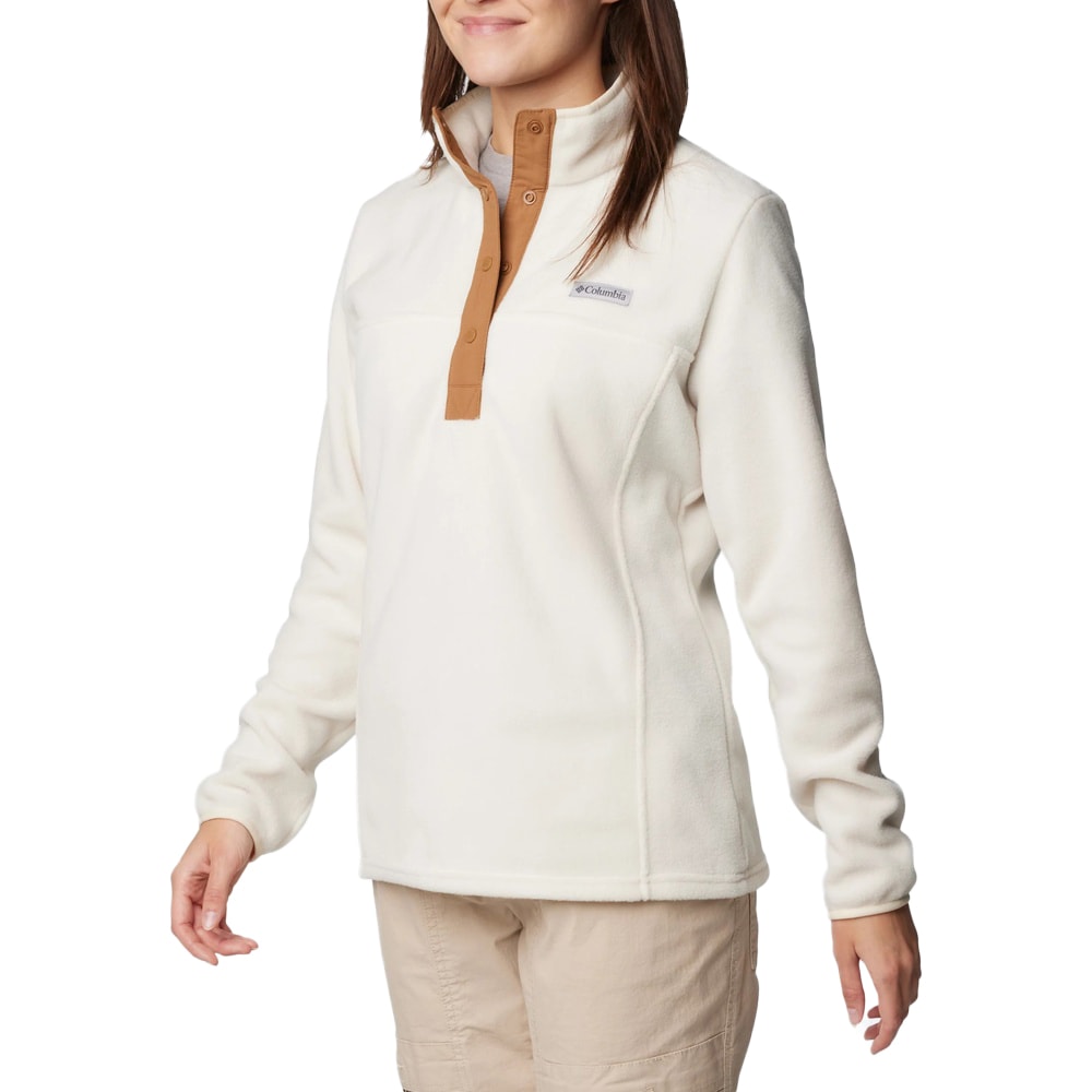 Pile Columbia Benton Springs Half Snap Pullover II da donna - Chalk/Camel Brown