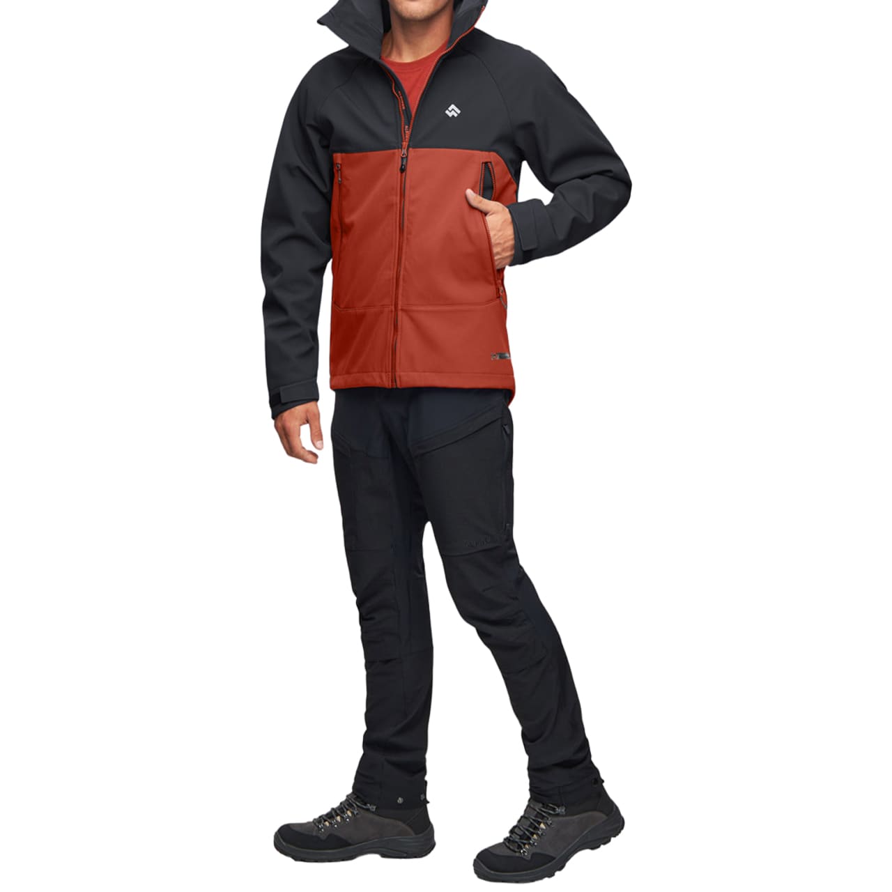 Giacca Softshell Alpinus Pelat - Brick Red