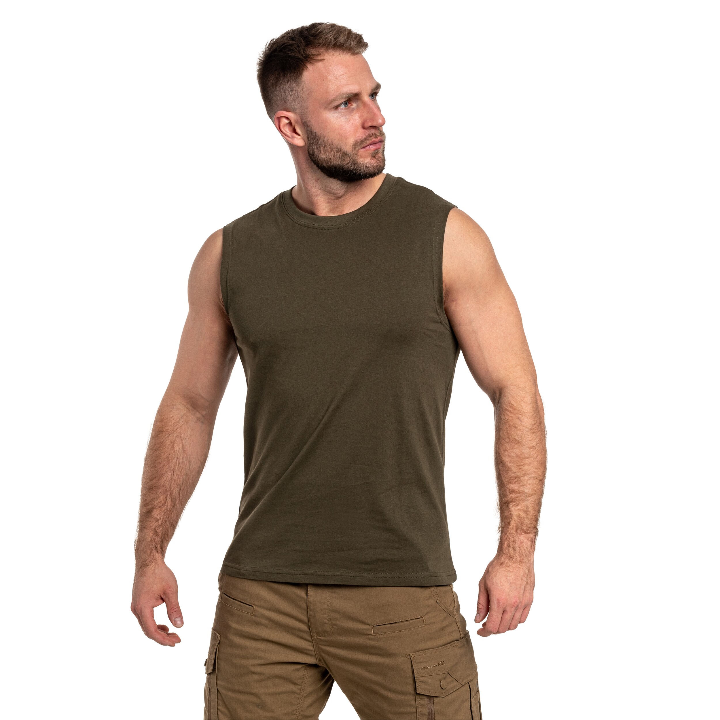 Canottiera Brandit Tank Top Sleeveless - Olive