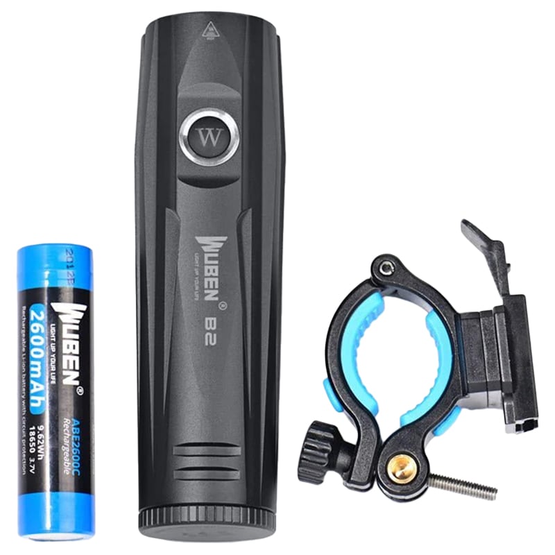 Luce anteriore per bici Wuben B2 1300 lumen - Black