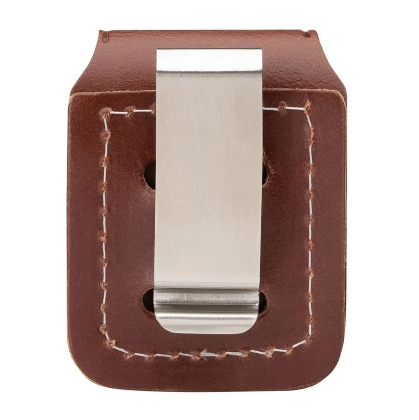 Custodia per accendino Zippo con clip - Marrone
