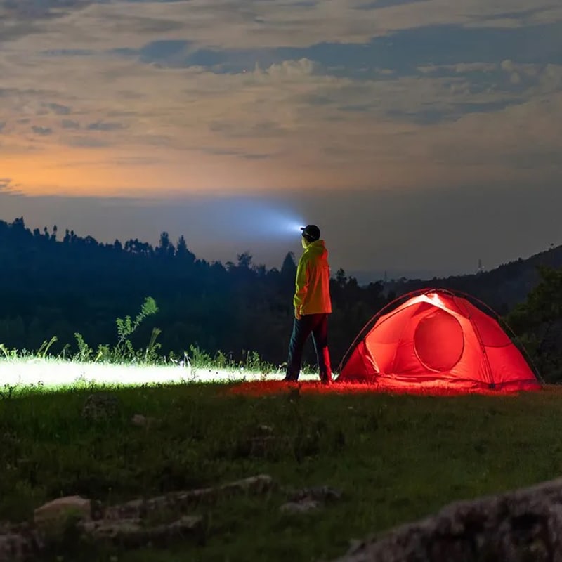 Lampada frontale e ad angolo Olight Perun 3 Midnight Blue con fascia - 3000 lumen
