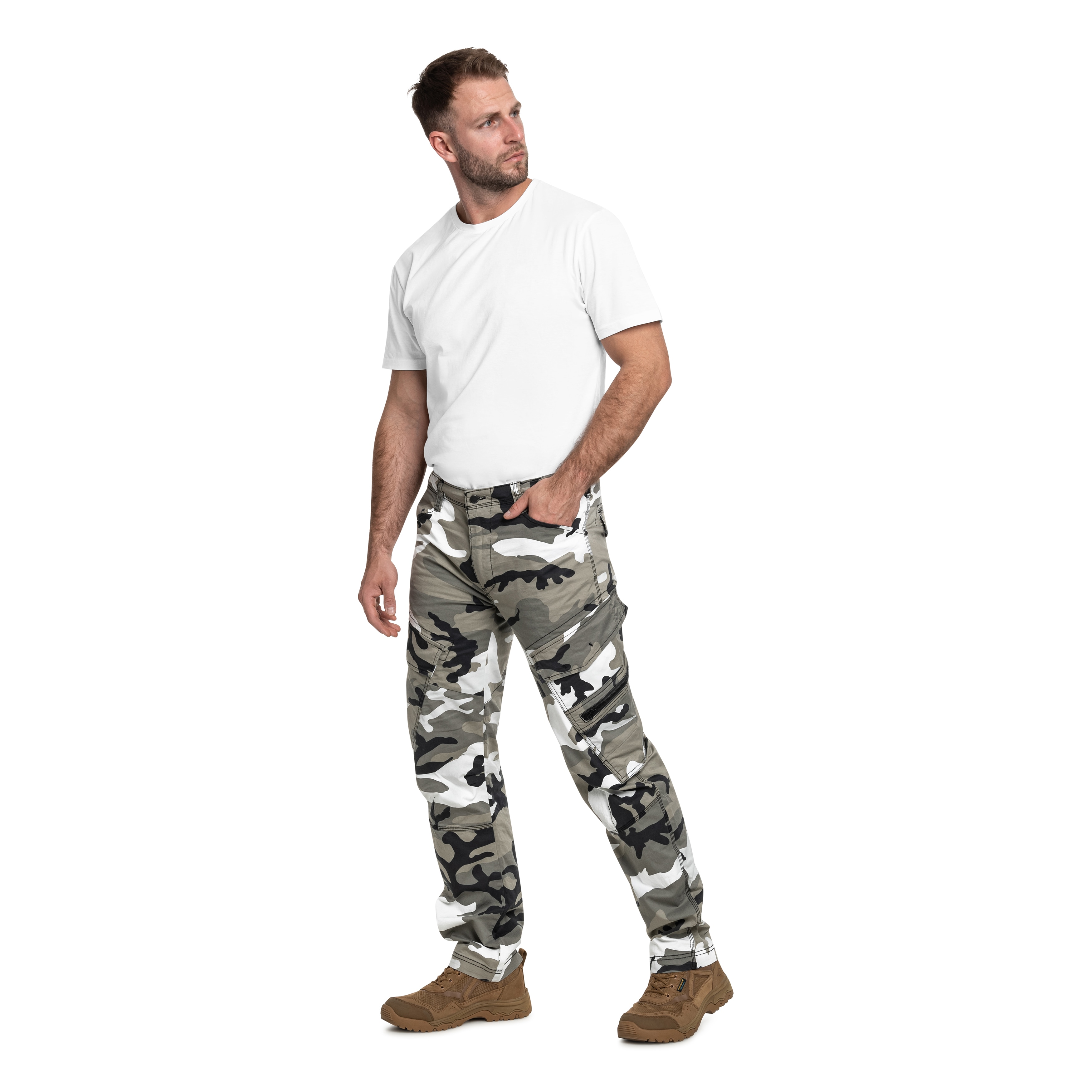 Pantaloni Brandit Adven Slim Fit - Urban Camo