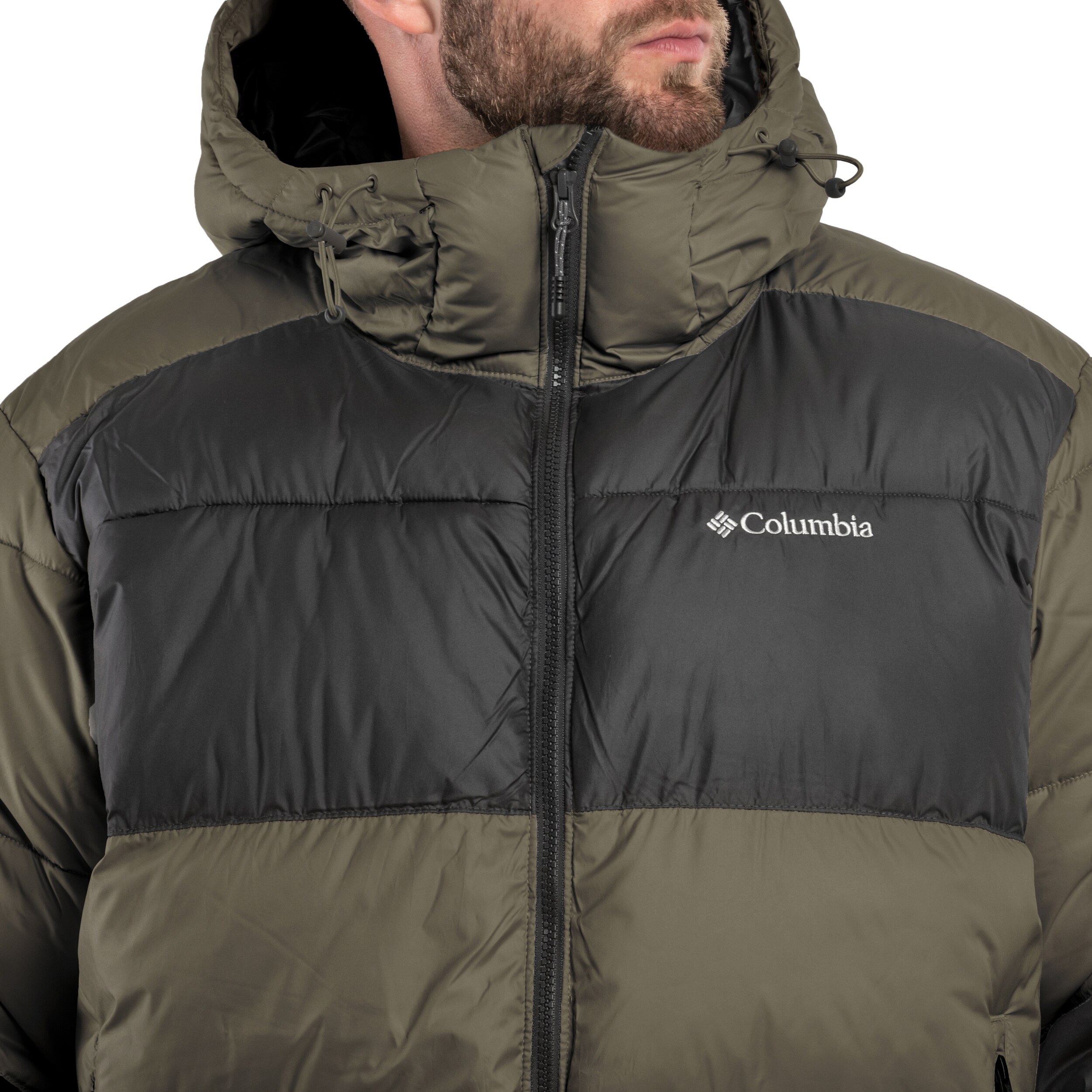 Giacca Columbia Pike Lake II Hooded Puffer - Stone Green/Shark