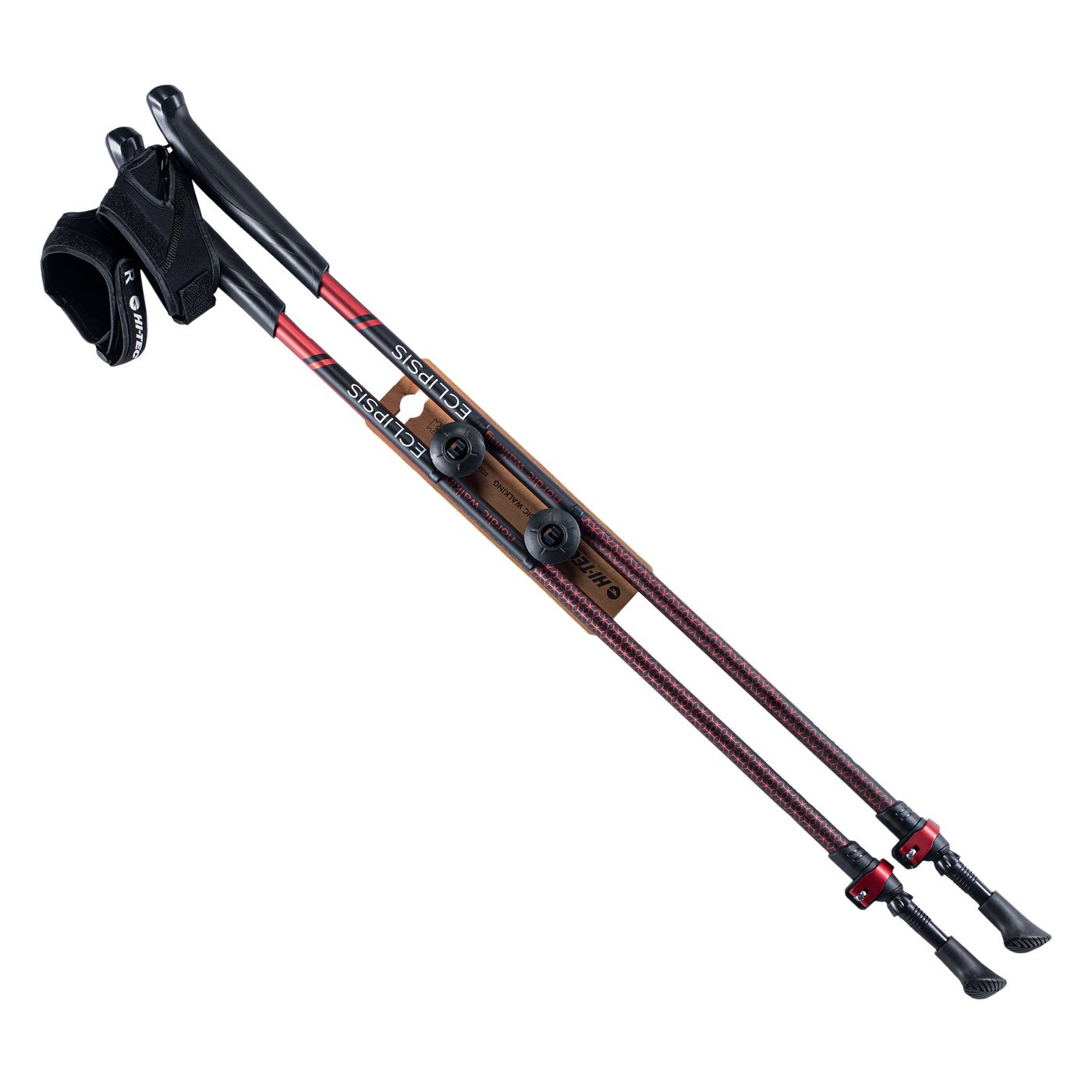 Bastoncini Nordic Walking Hi-Tec Eclipsis - Black/Red