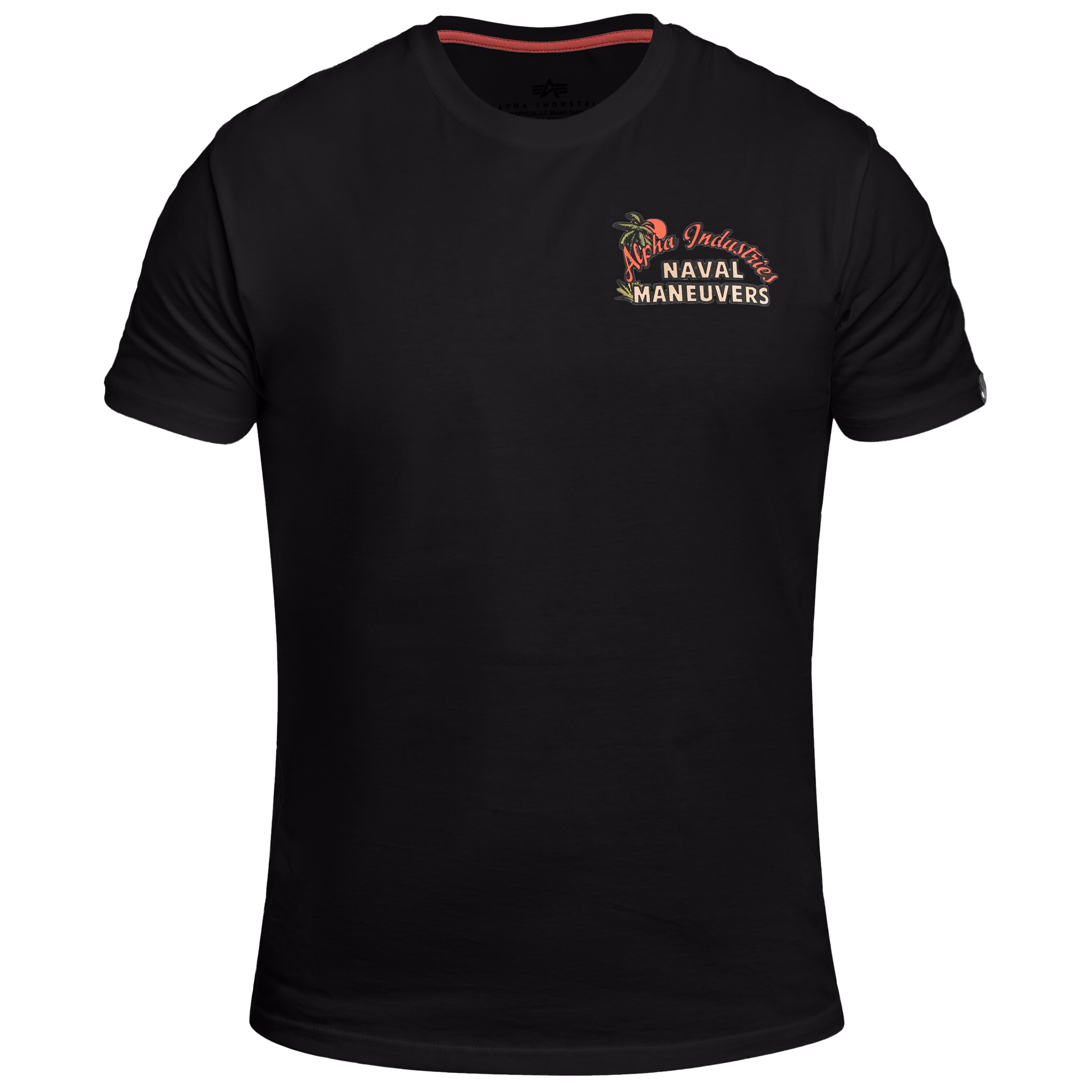 T-shirt Alpha Industries Naval Maneuvers Back Print - Black