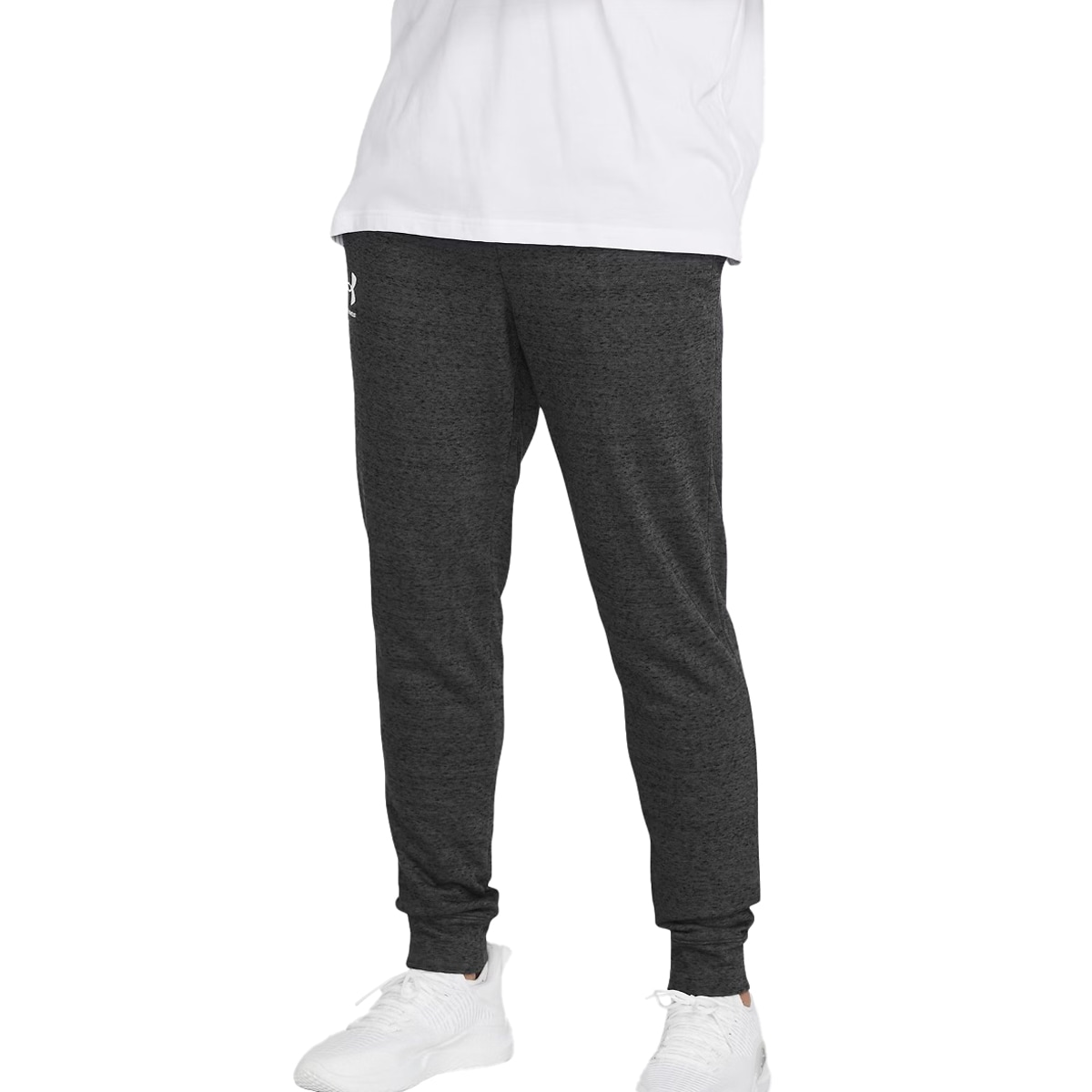 Pantaloni Under Armour Rival Terry Jogger - Light Heather/Onyx White