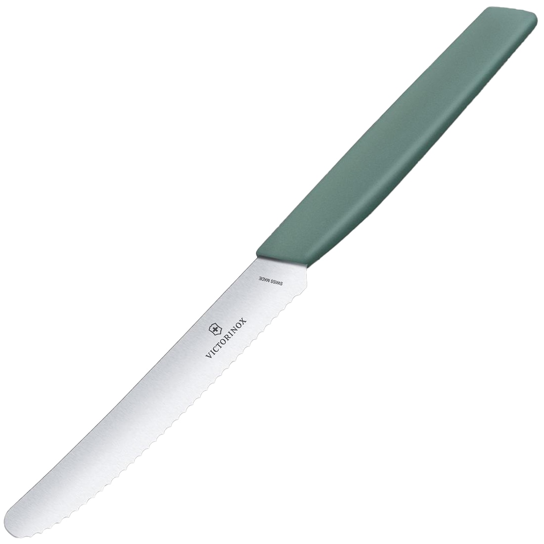 Coltello da cucina Victorinox Swiss Modern Sage 11 cm - seghettato con punta arrotondata