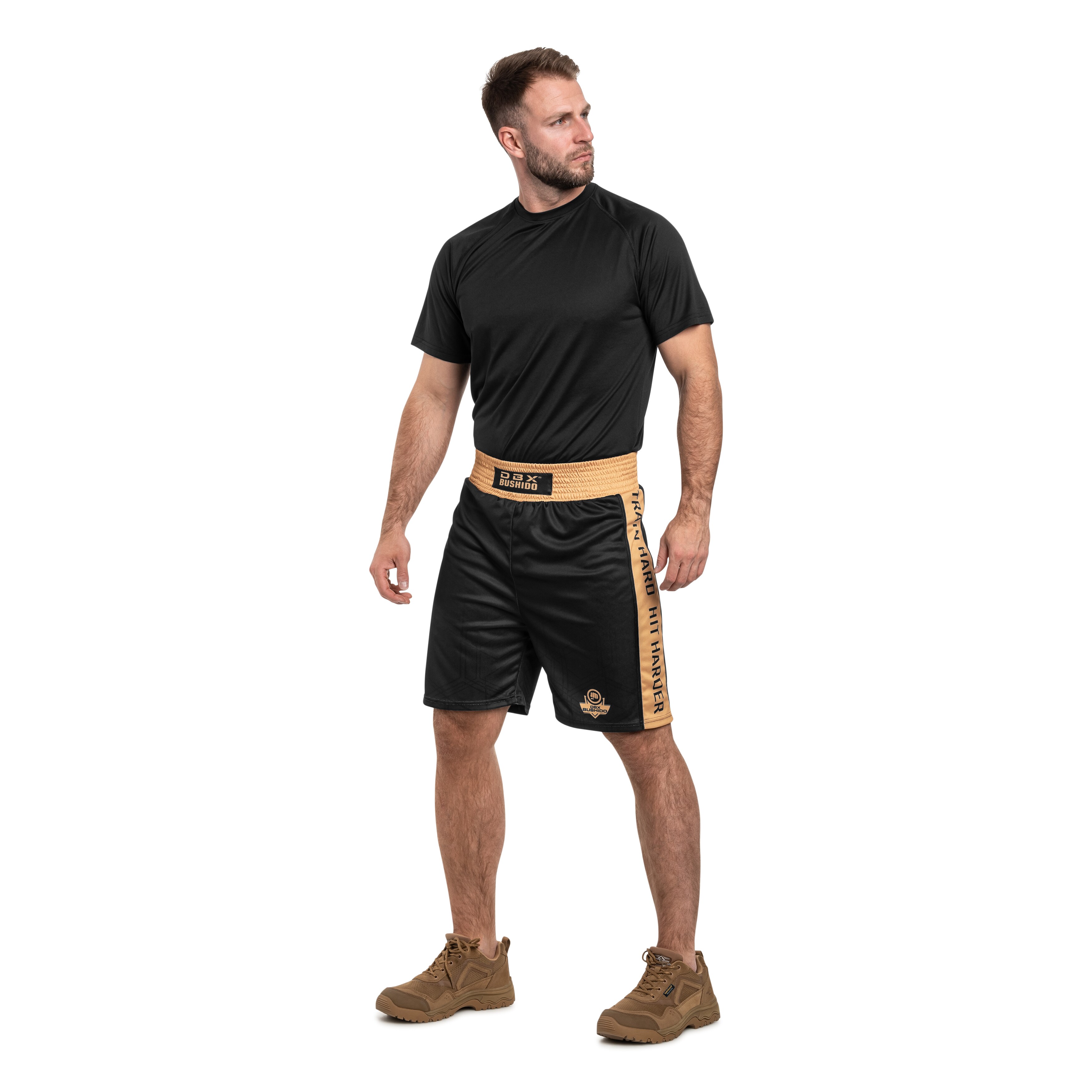 Shorts da boxe DBX Bushido - Black/Gold