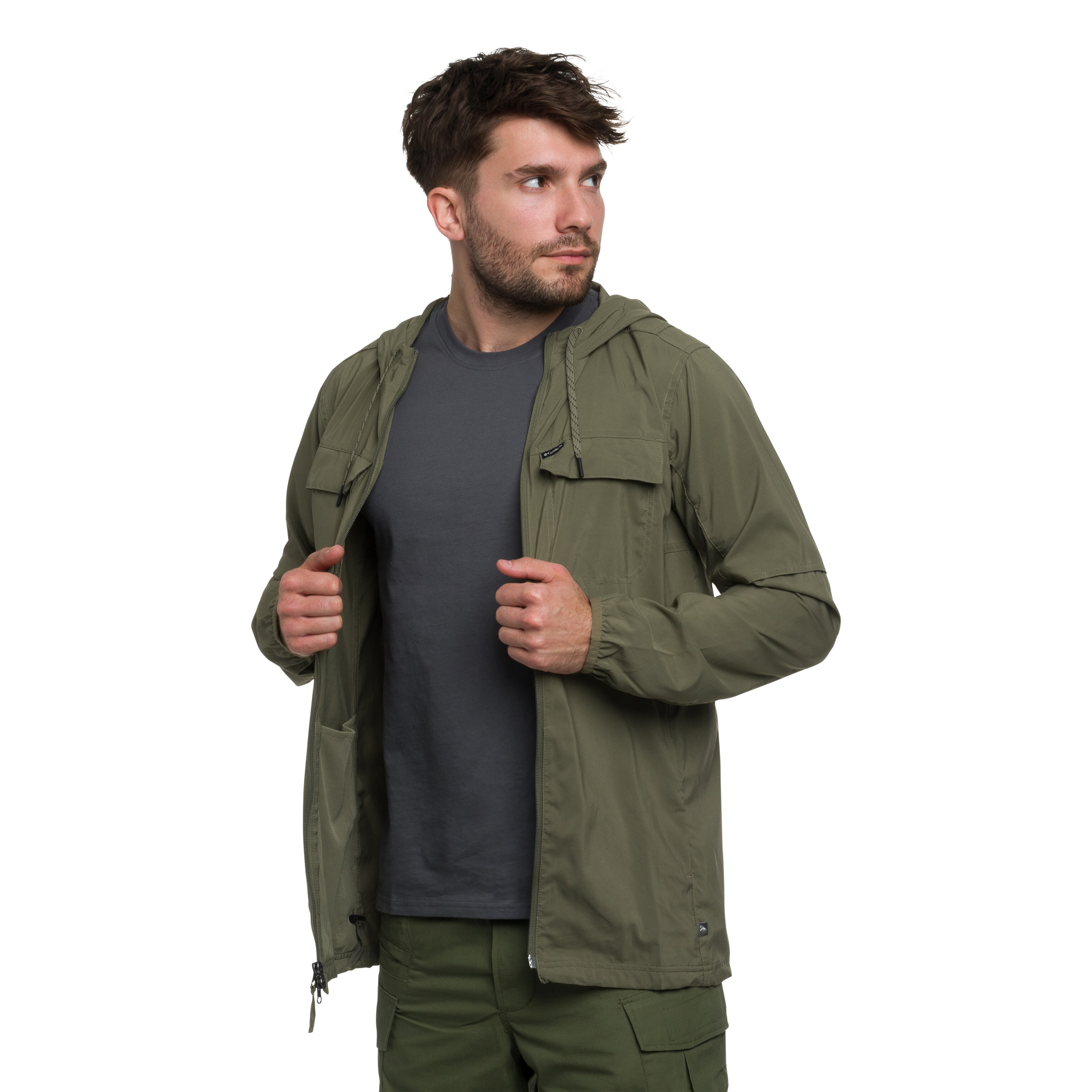 Giacca Columbia Skien Valley Hooded Insect Shield - Stone Green