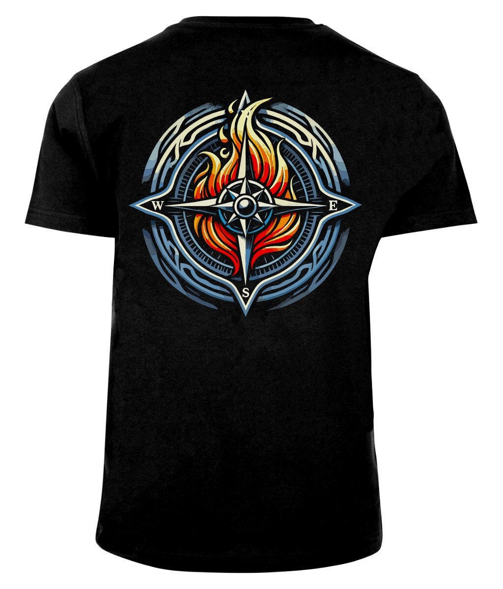 T-shirt Voyovnik Fire Compass - Nero