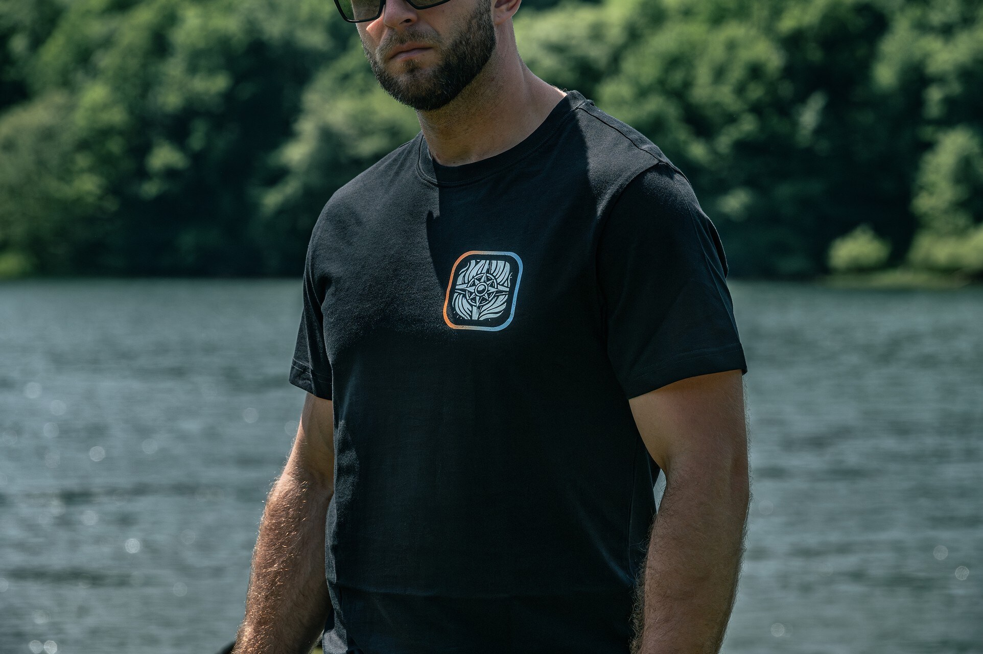T-shirt Voyovnik Fire Compass - Nero