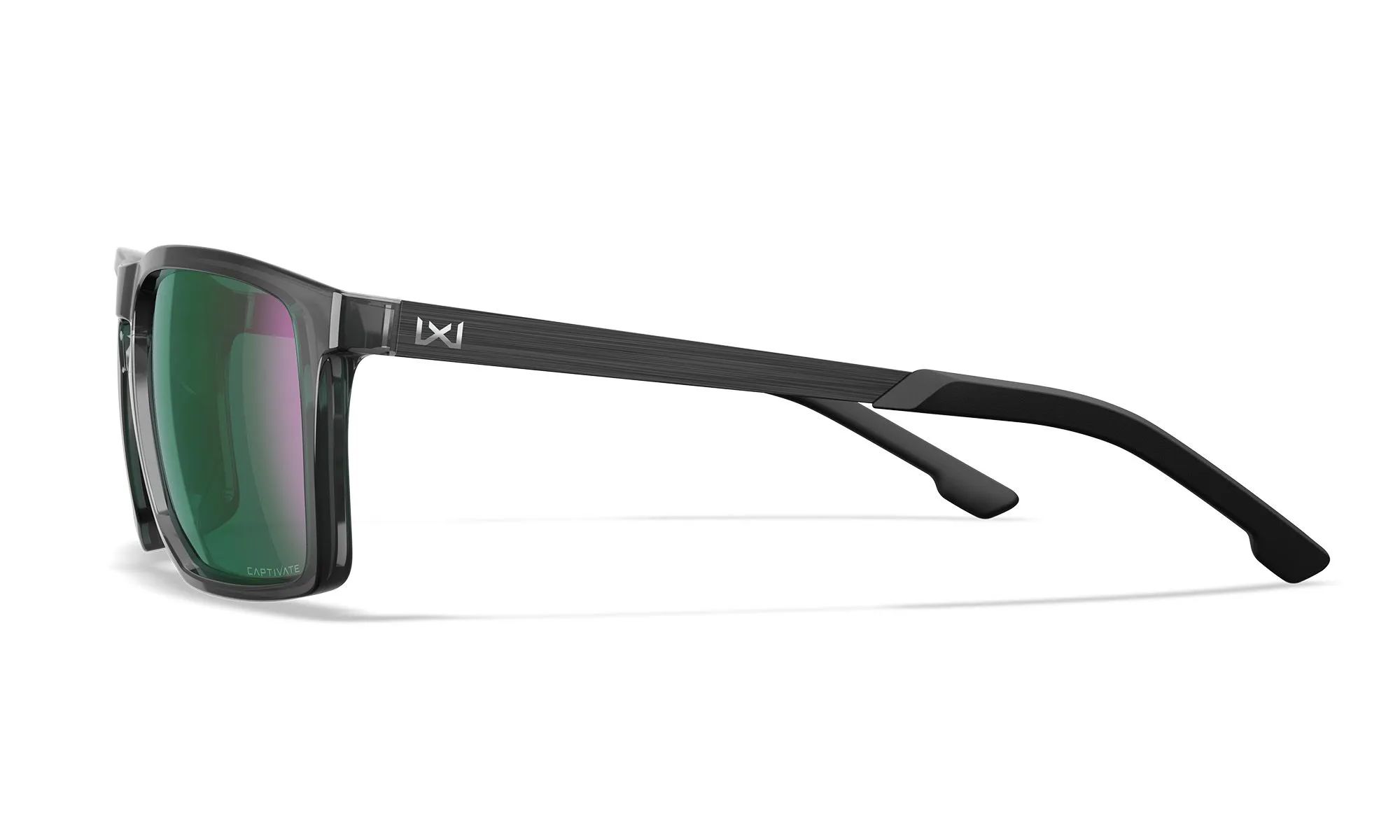 Occhiali tattici Wiley X Axe - Captivate Polarized Green Mirror/Gloss Crystal Grey