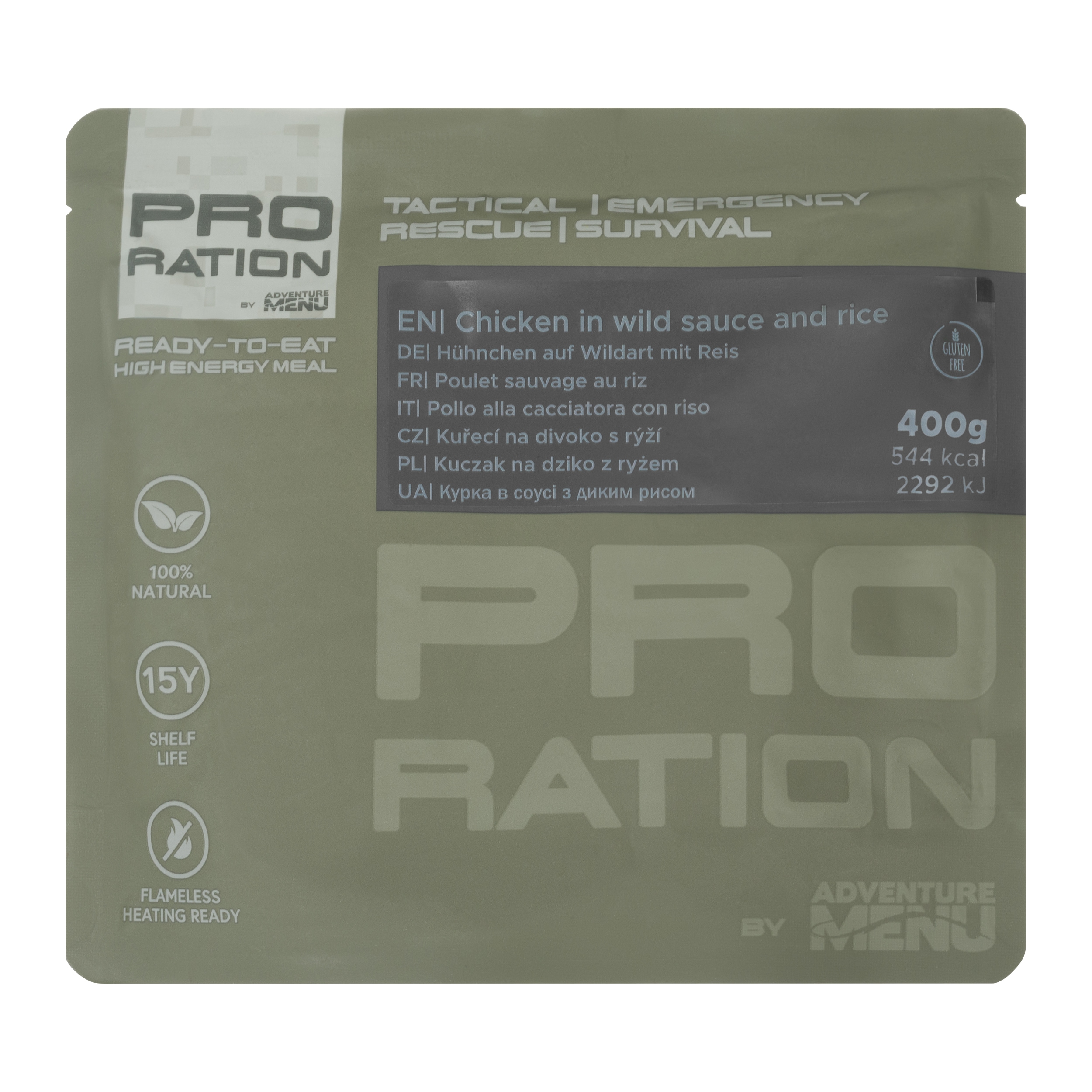 Pasto pronto Pro Ration Pollo alla selvaggina con riso 400 g