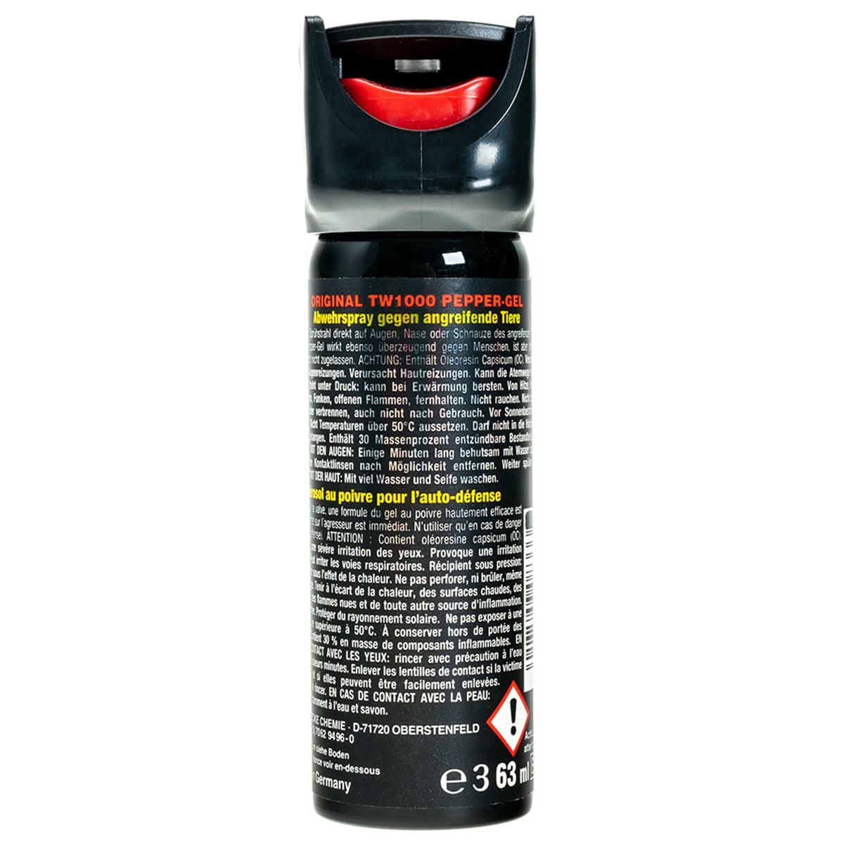 Spray al Pepe per Animali TW 1000 Pepper Standard Gel 63 ml - Gel (DE)