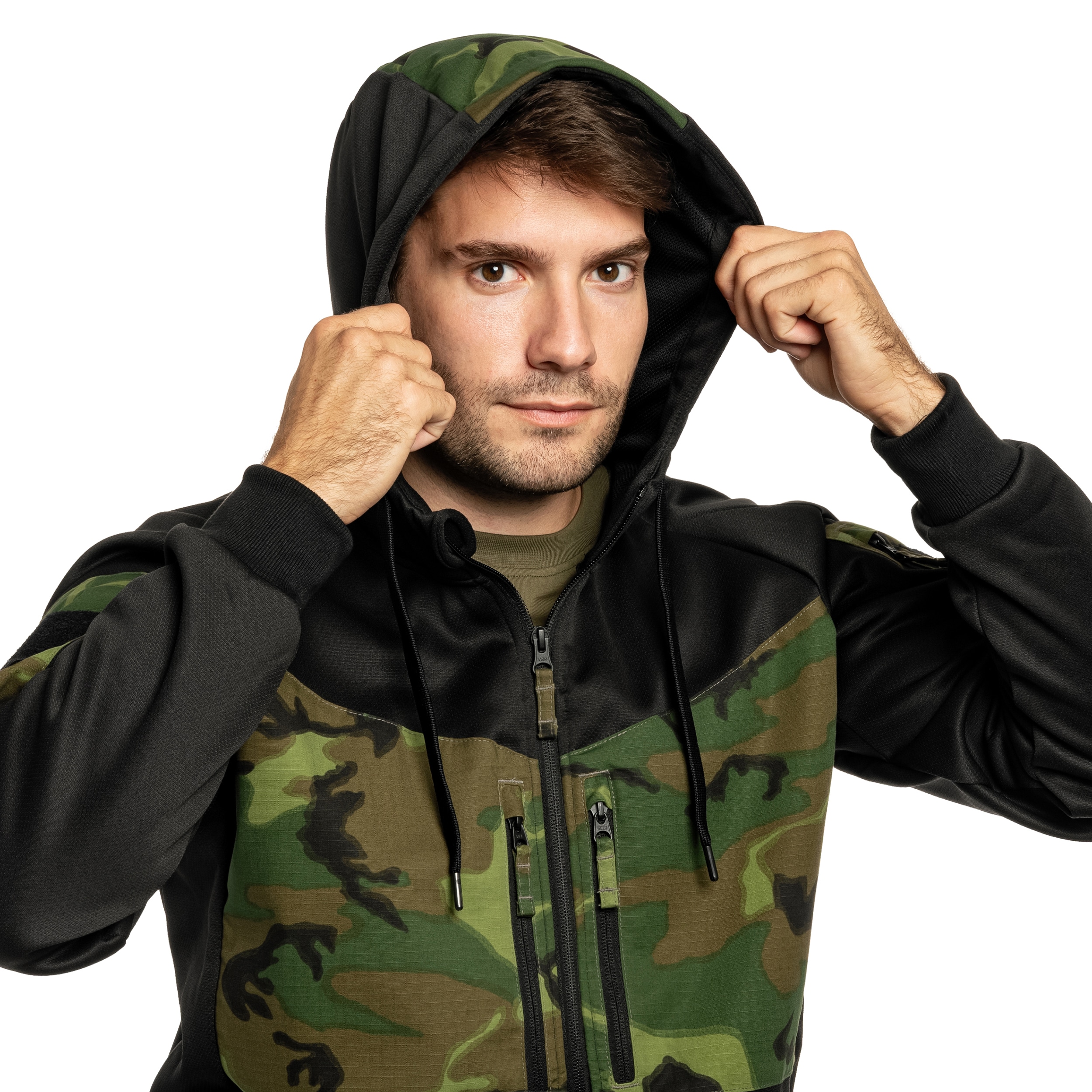 Felpa Helikon-Tex Rogue Hoodie - Black/ERDL