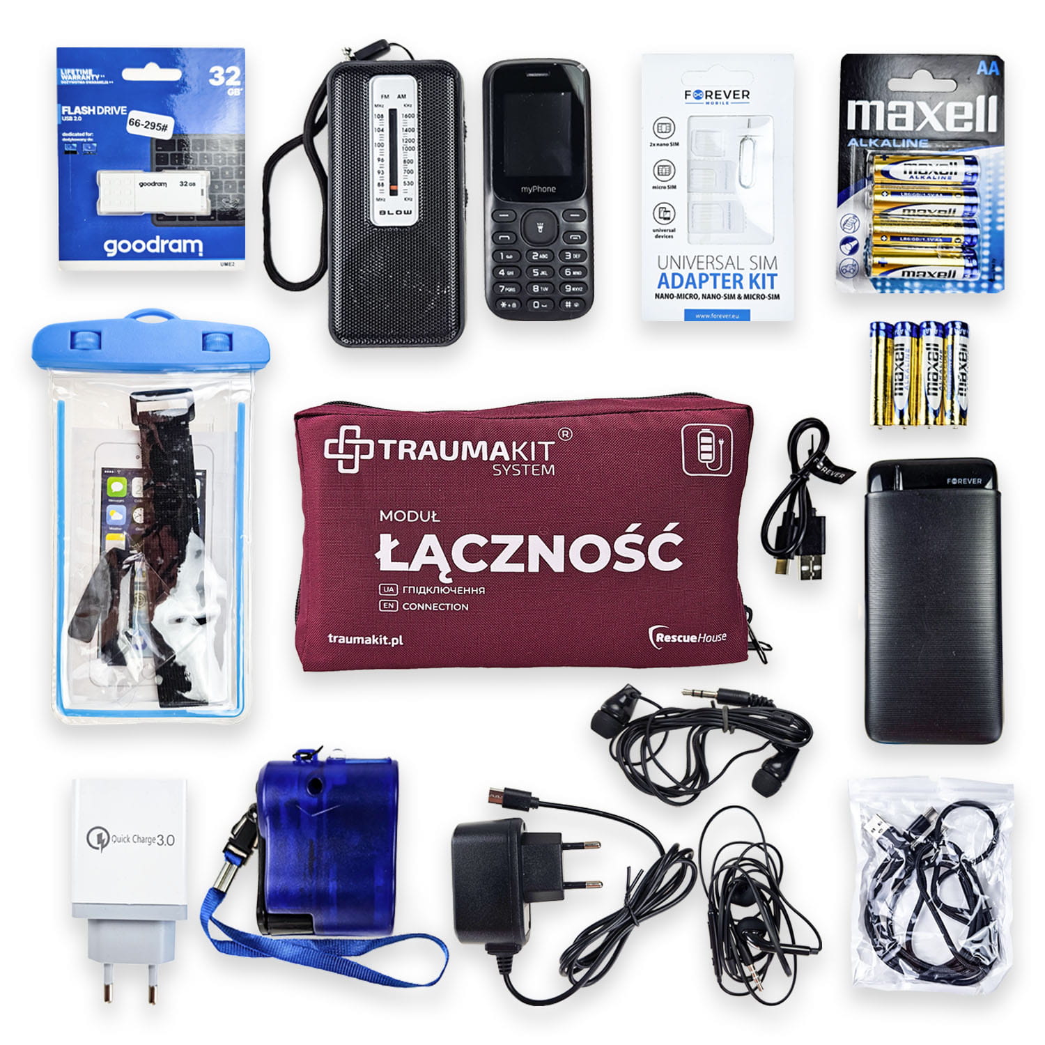 Tasca modulare AedMax Trauma Kit Connessione
