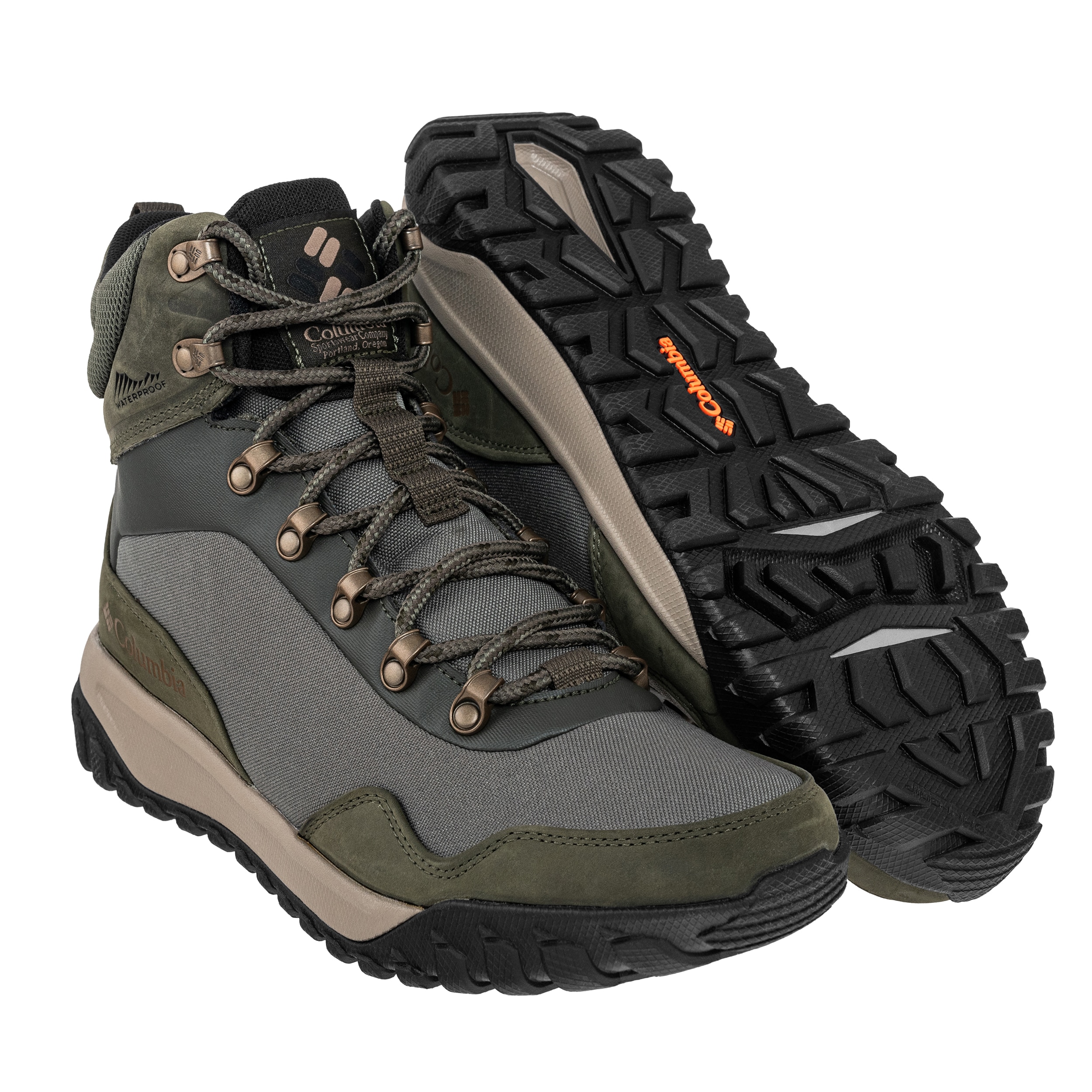 Scarponi Columbia Burnsider Omni Heat Infinity - Deep Olive/Tangy Orange