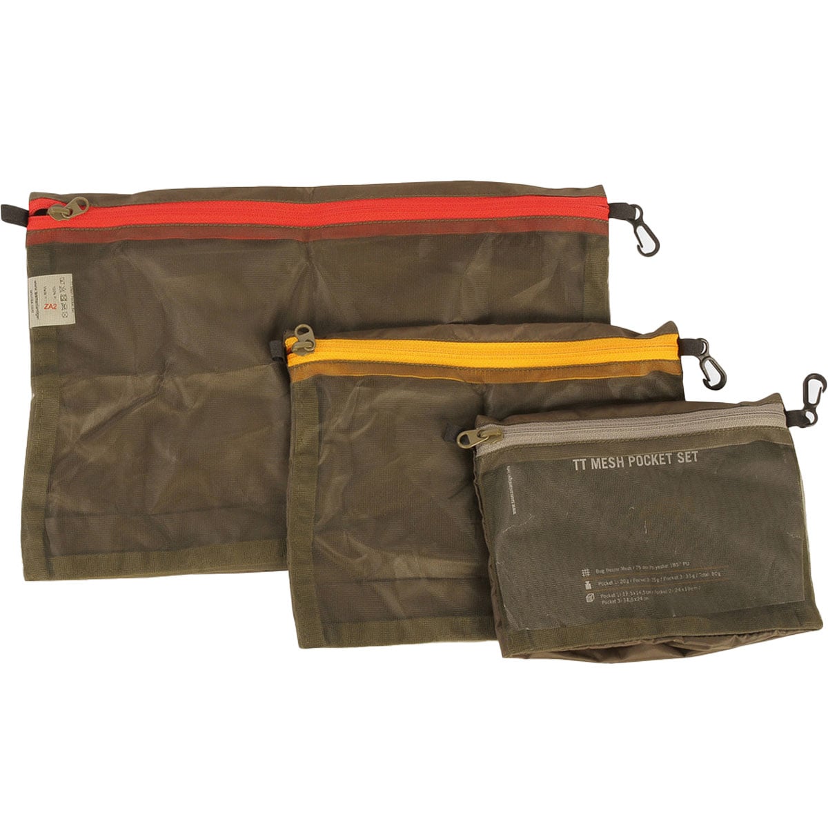 Set di organizer Tasmanian Tiger Mesh Pockets - Olive