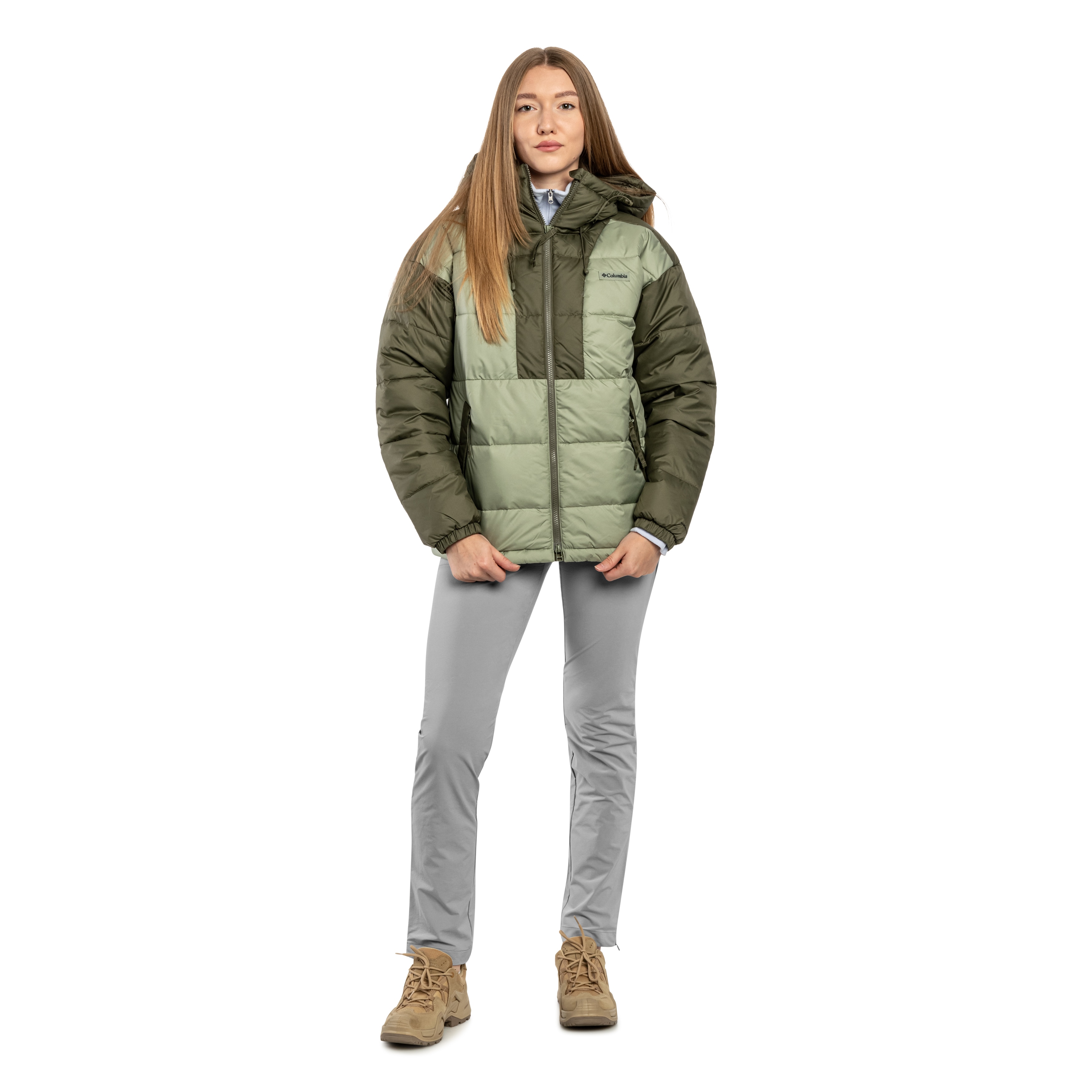 Giacca Columbia Pike Lake III Hooded da donna - Safari/Stone Green