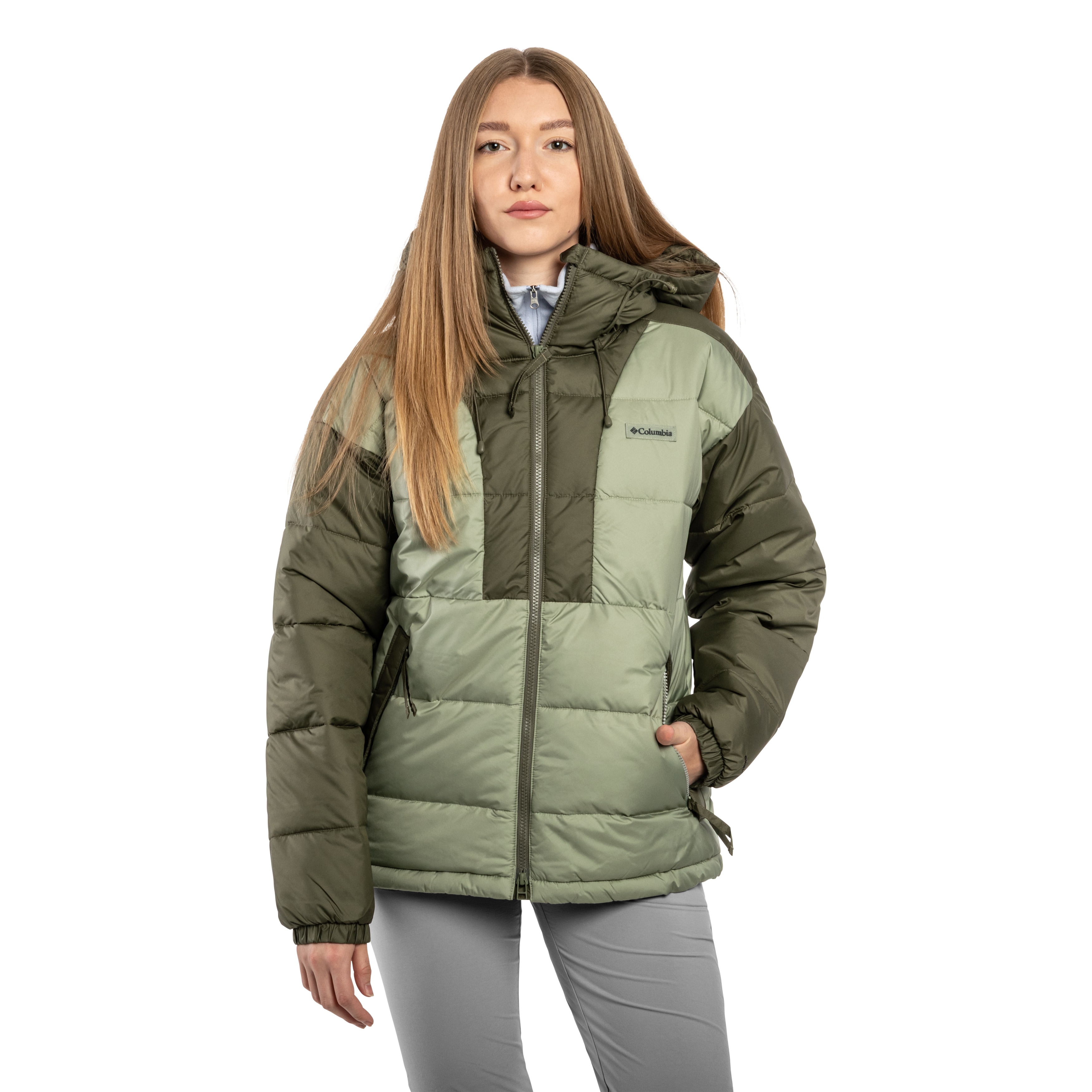 Giacca Columbia Pike Lake III Hooded da donna - Safari/Stone Green
