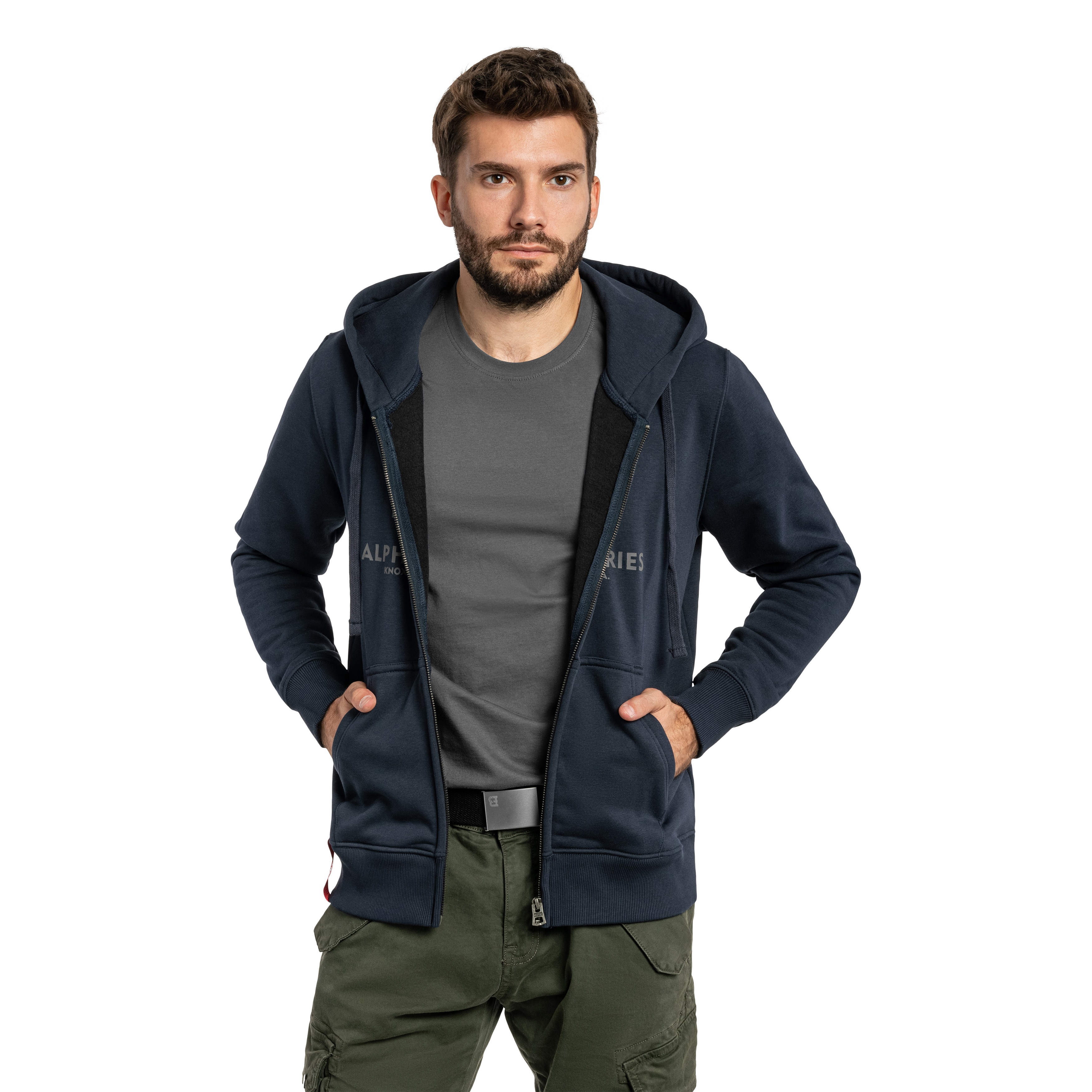 Felpa con zip Alpha Industries Basic Zip Hoody - Rep Blue
