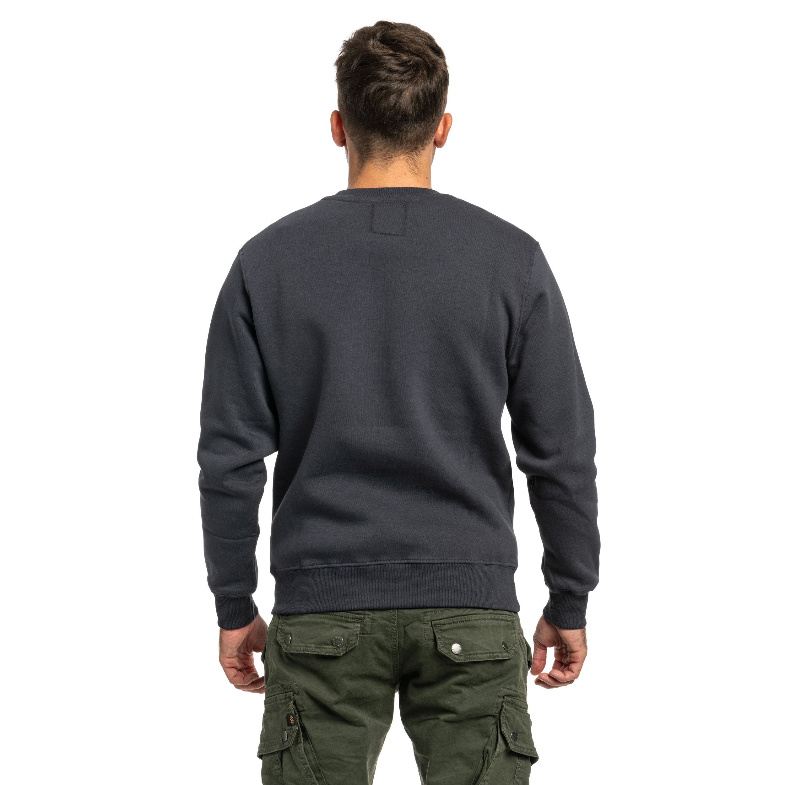 Felpa Alpha Industries Basic Sweater Small Logo - Navy