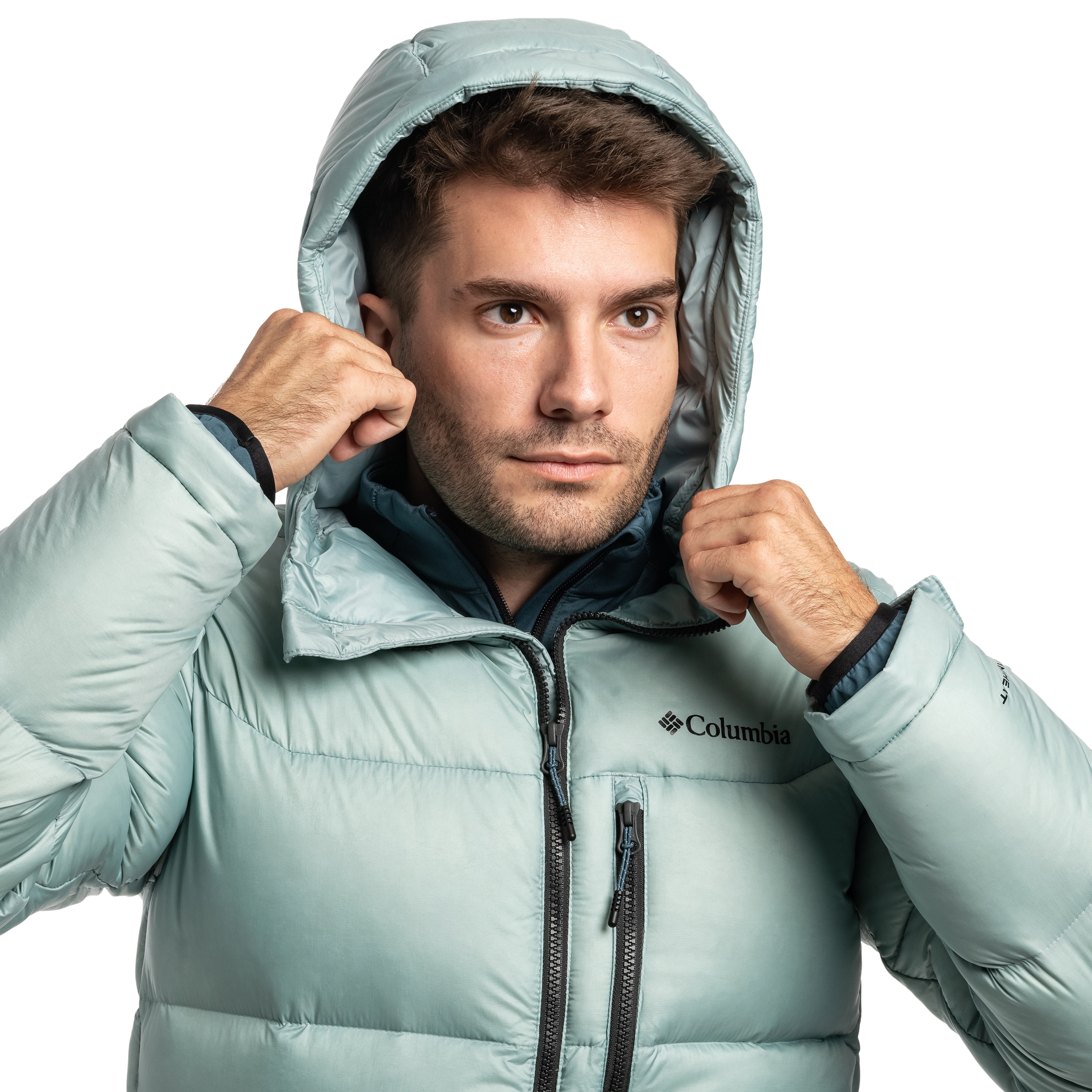 Giacca Columbia Cloudview Down Hooded Jacket - Crushed Blue