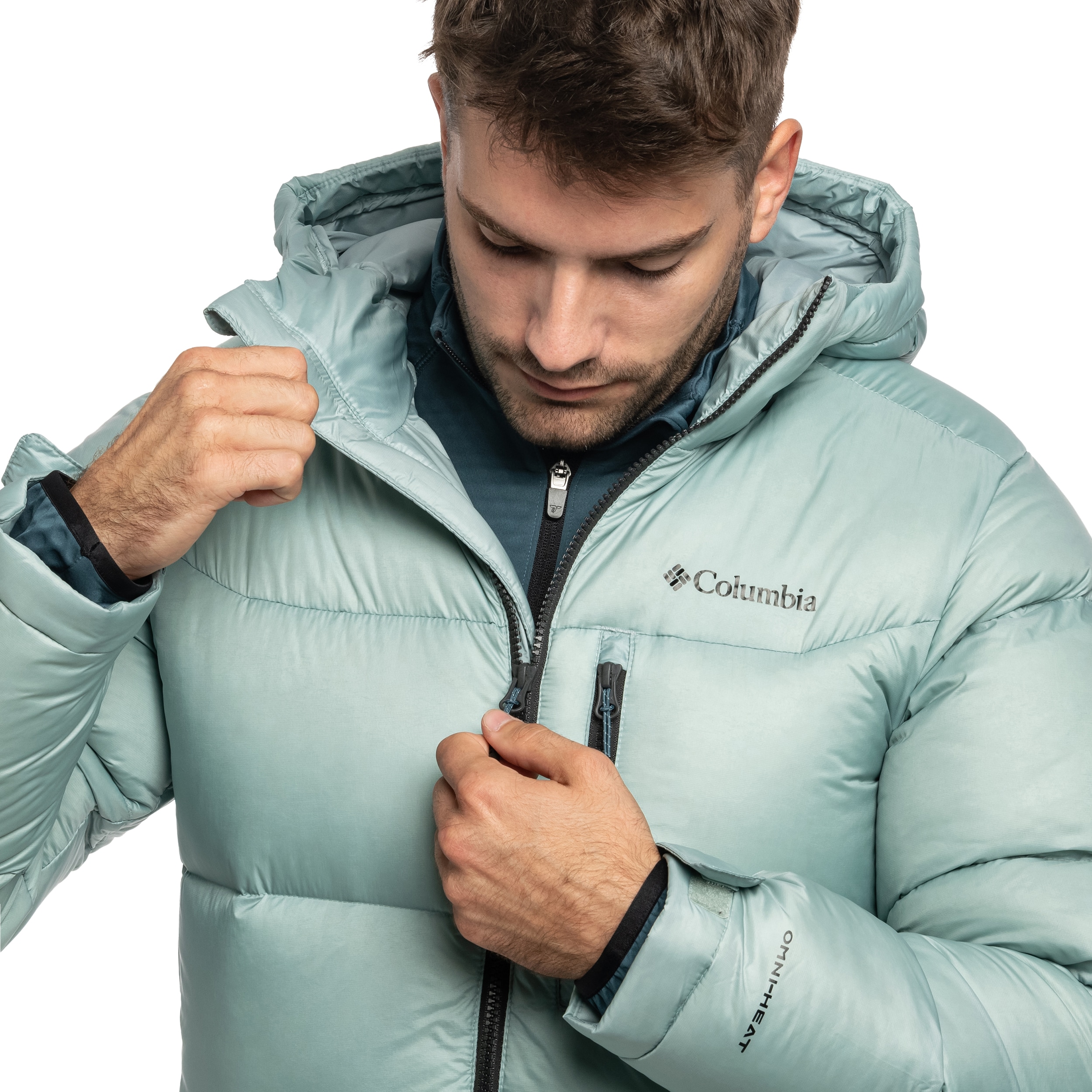 Giacca Columbia Cloudview Down Hooded Jacket - Crushed Blue