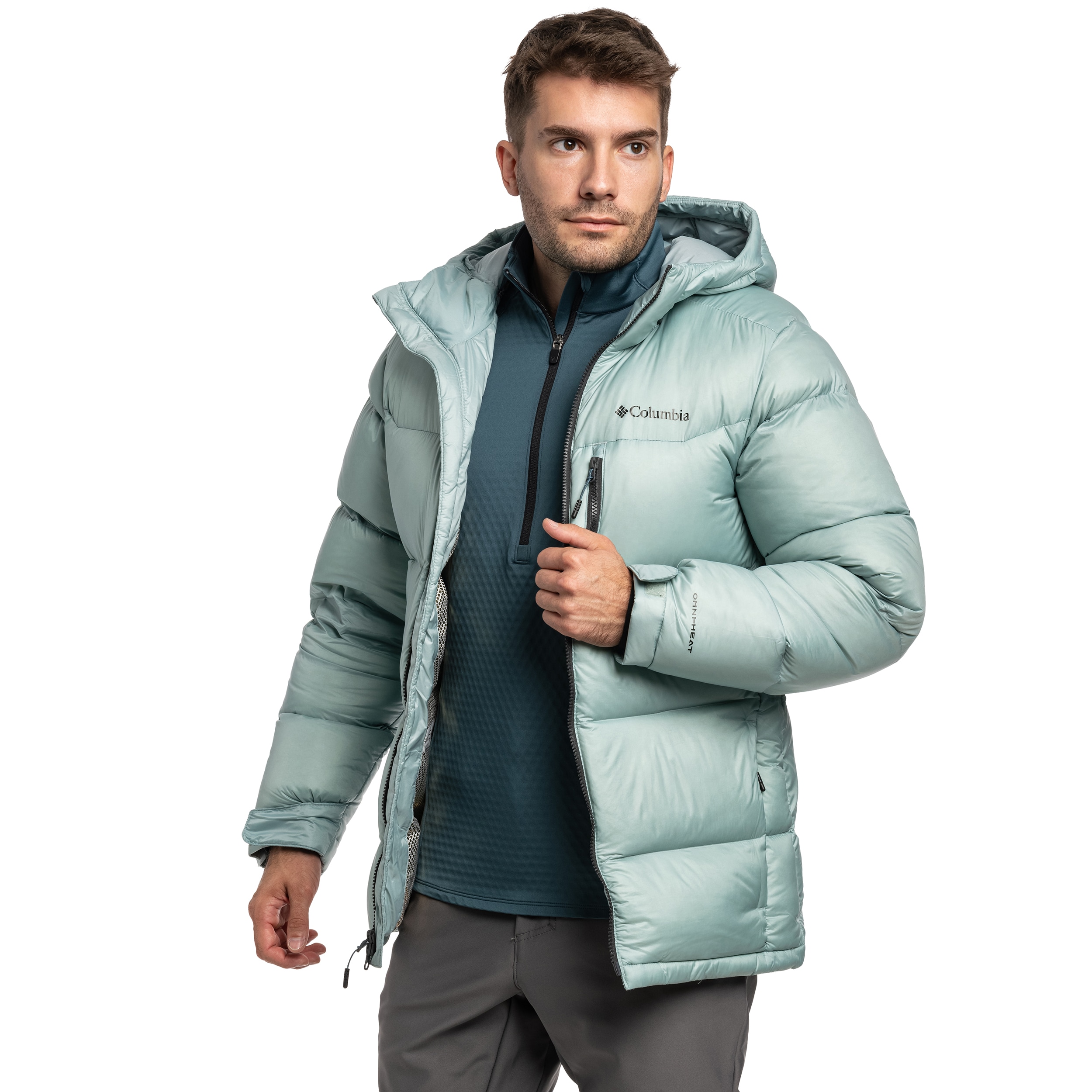 Giacca Columbia Cloudview Down Hooded Jacket - Crushed Blue